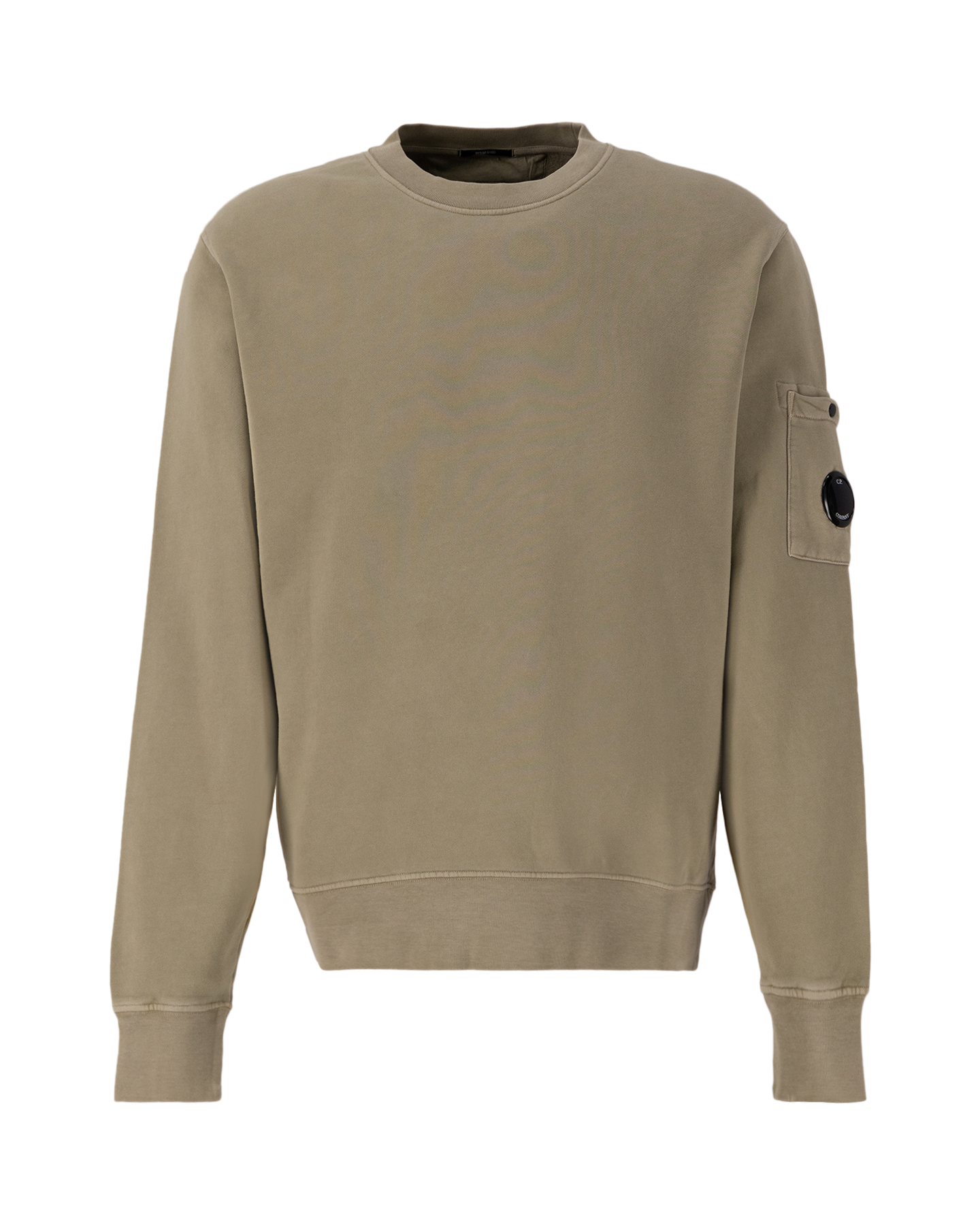 C.P. Company Brushed & Emerized Diagonal Fleece Lens Sweatshirt BEIGE 1