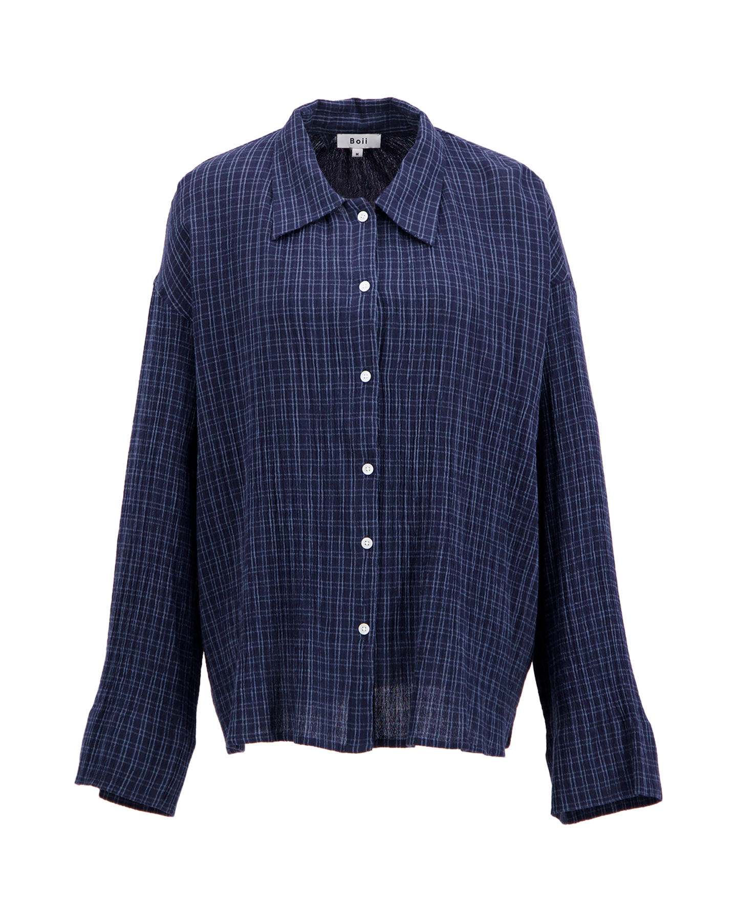 Boii Studios Tinsi Check Shirt DONKERBLAUW 1
