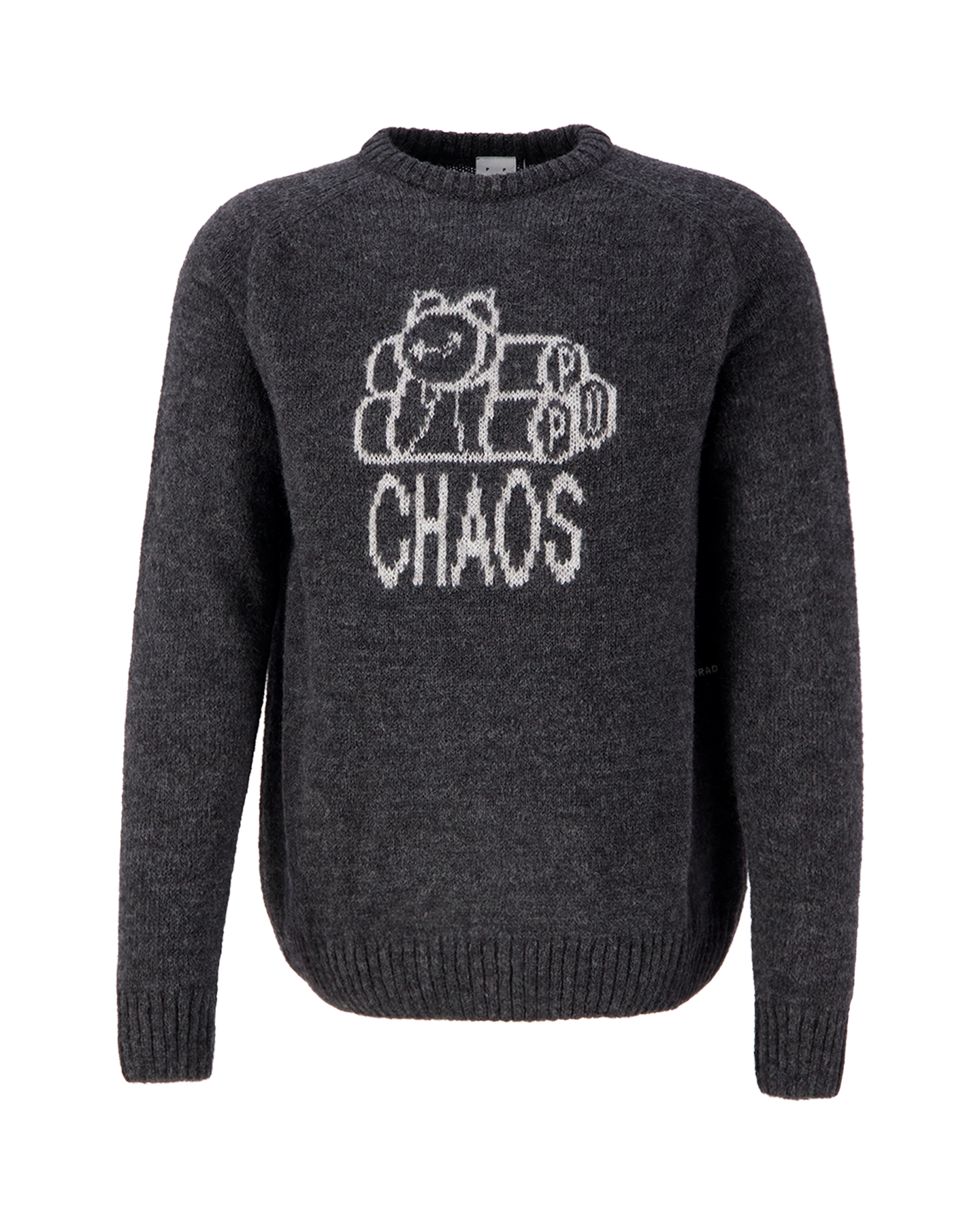 POP Trading Company Knitted Chaos Crewneck GRIJS 1