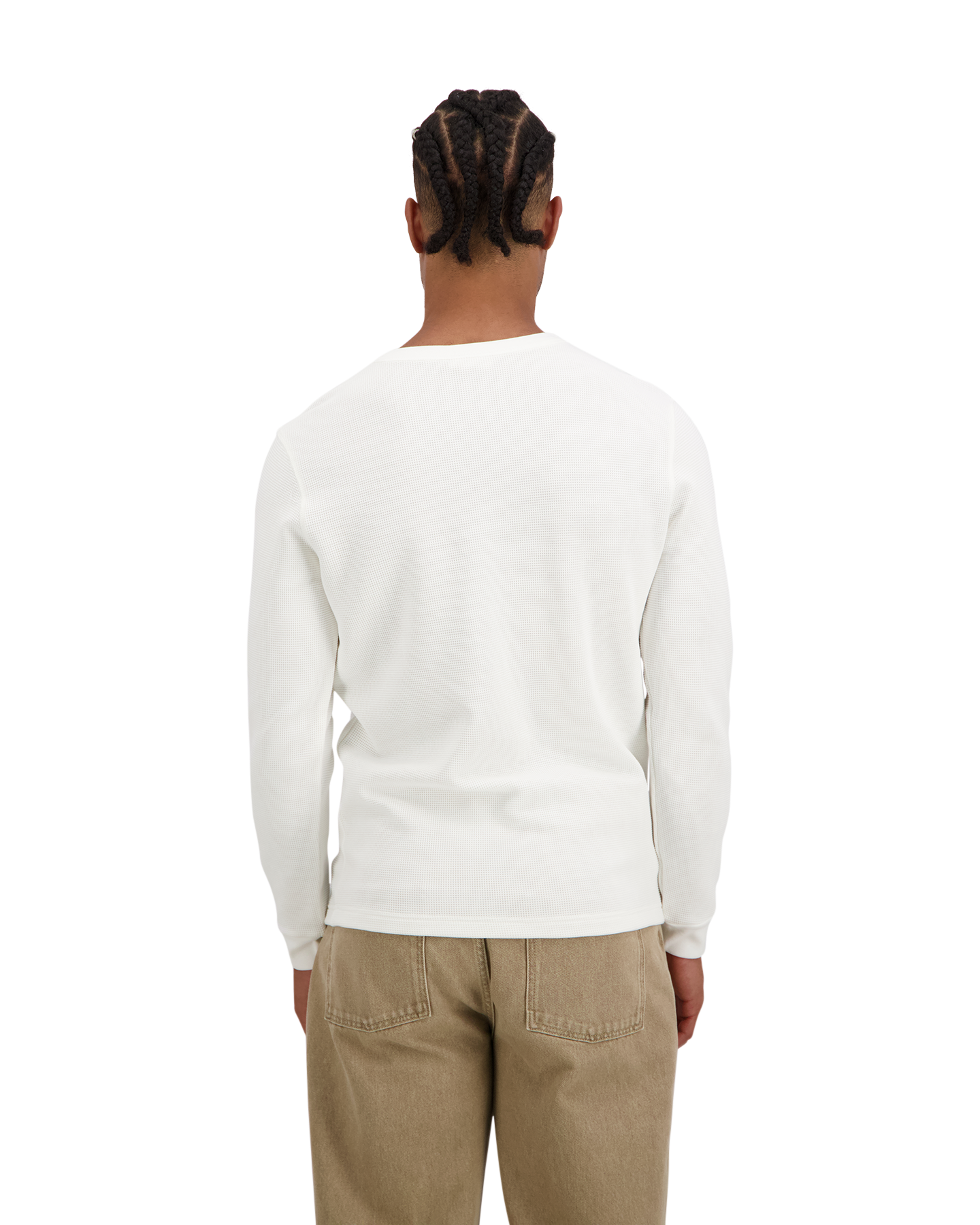 Drole de Monsieur D Mirror Waffle Longsleeve T-Shirt WIT 4