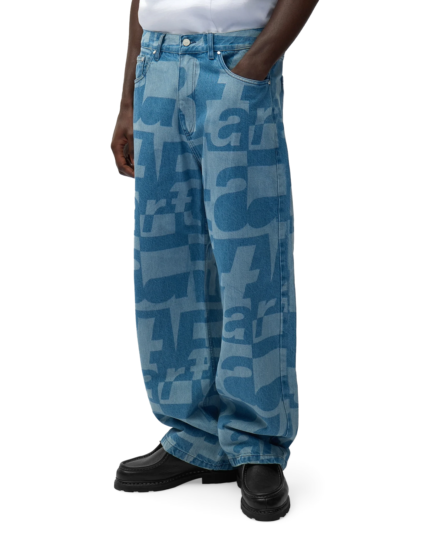 Arte Antwerp Denim Allover Pants BLAUW 3