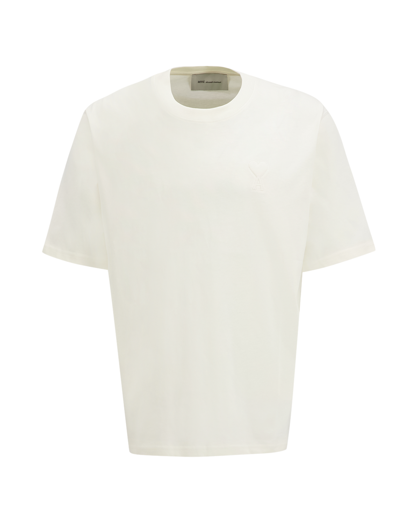 AMI Paris Tshirt Grand Adc Embosse CREME 1