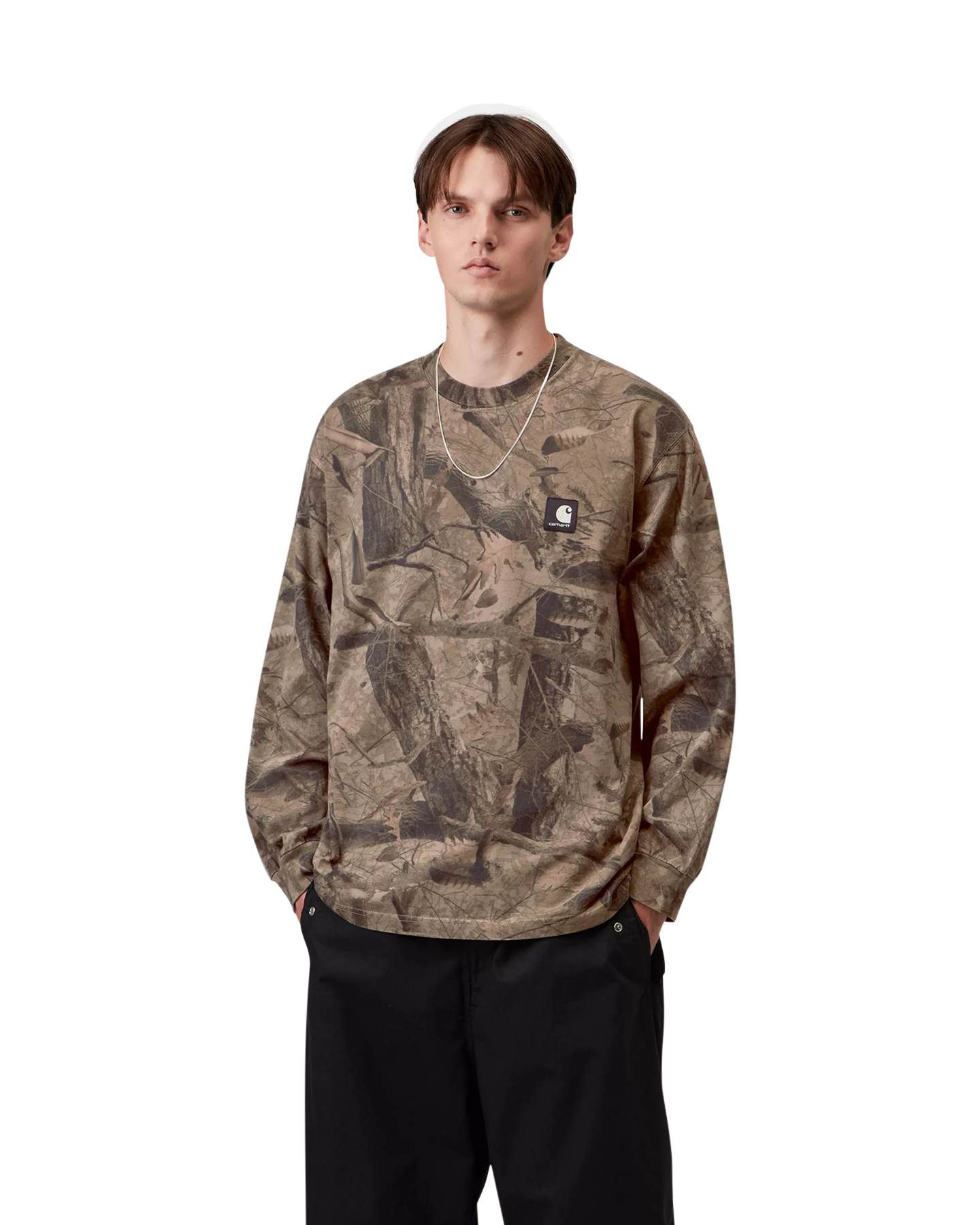 Carhartt L/S Feather Tree T Shirt GROEN 3