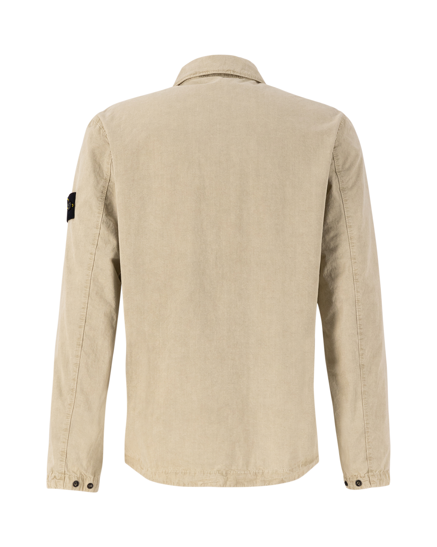 Stone Island 119WN Brushed Organic Cotton Canvas Garment Dyed 'Old' Effect Overshirt BEIGE 2