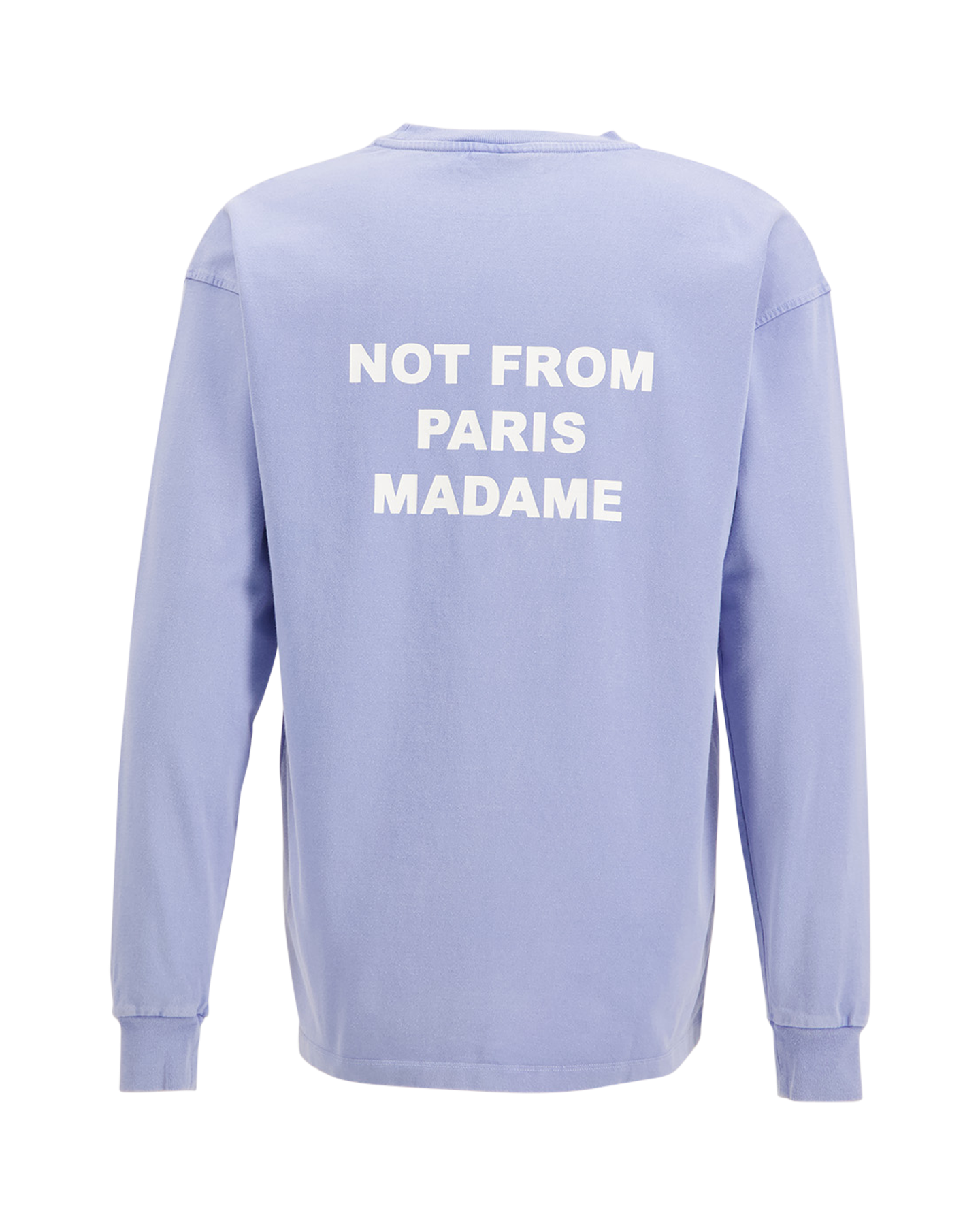 Drole de Monsieur Washed Long Sleeve Slogan T-shirt BLAUW 1