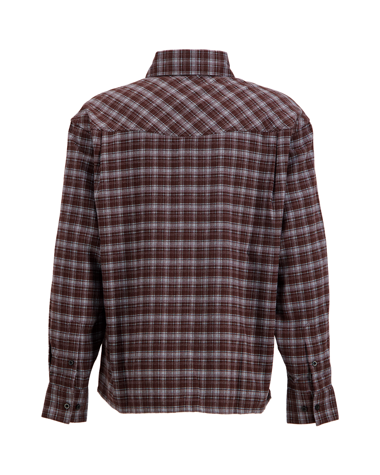 OLAF Flannel Boxy Shirt DONKERBRUIN 2