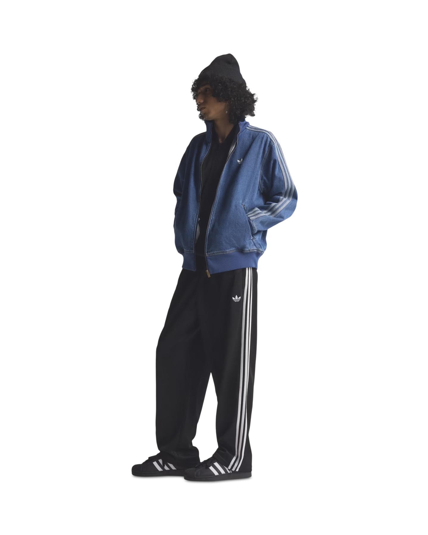 adidas Denim Firebird Tracktop BLAUW 5