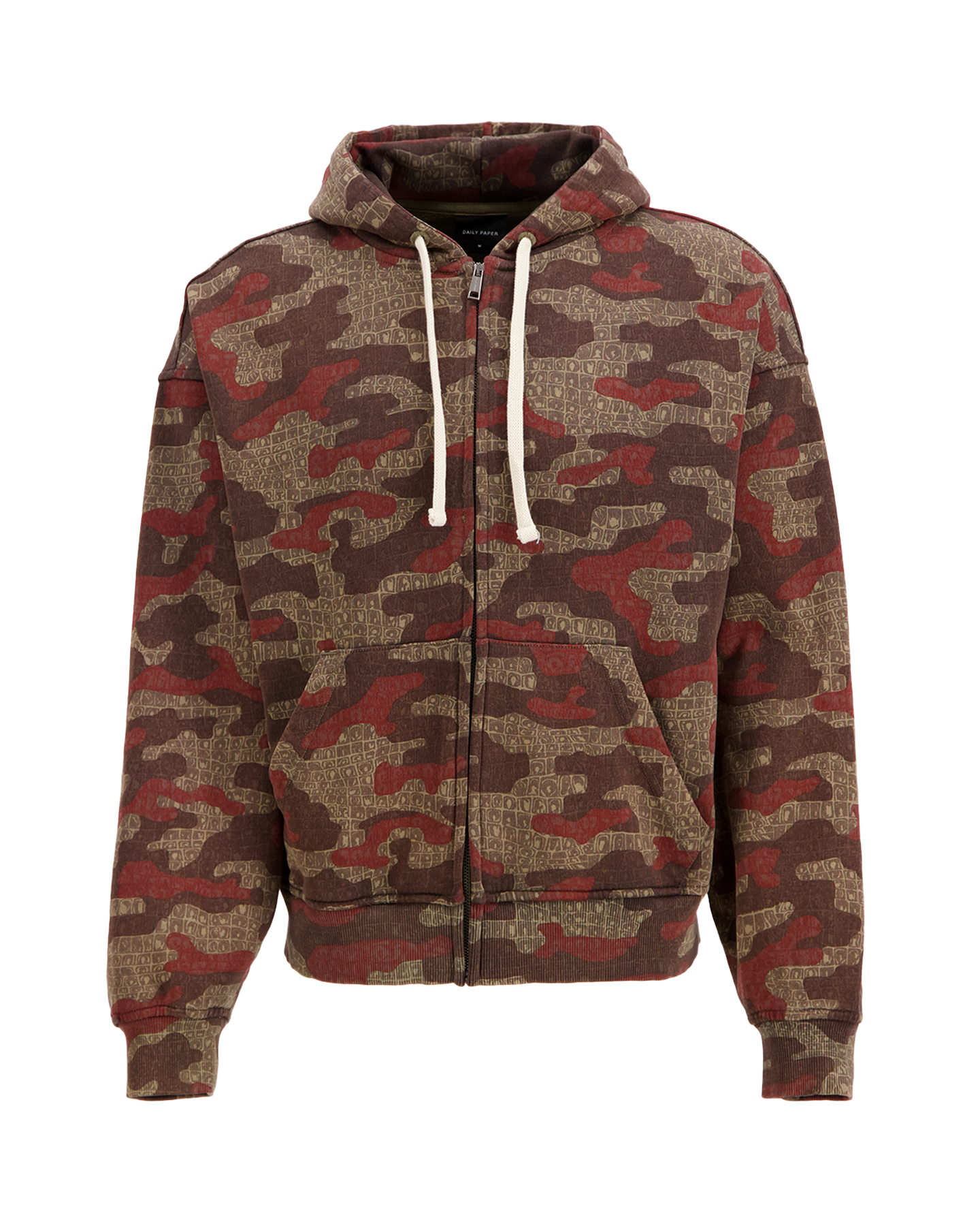 Daily Paper Boxy Camo Zip Up Hoodie GRIJS 2