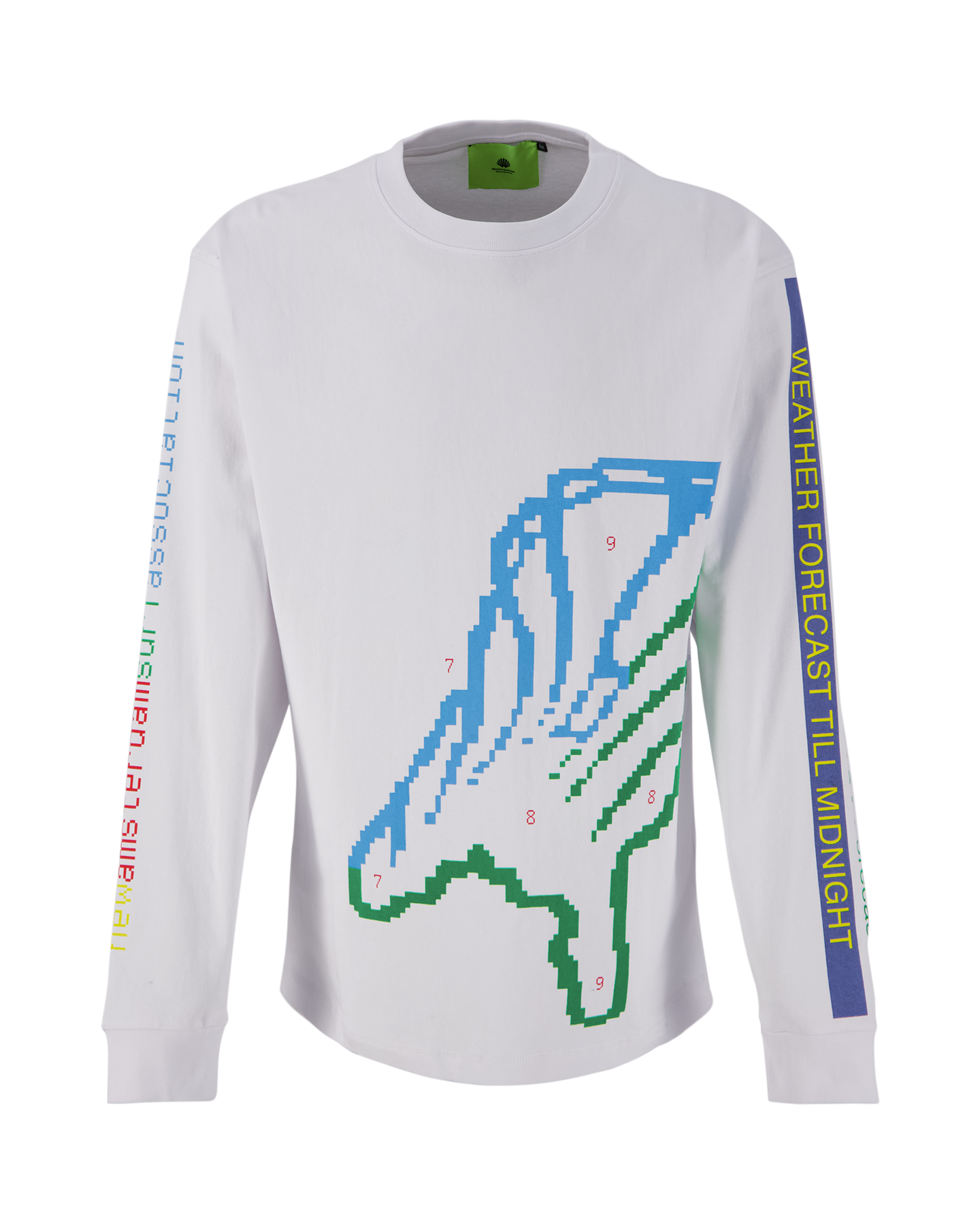 New Amsterdam Surf Association Teletekst Longsleeve WIT 1