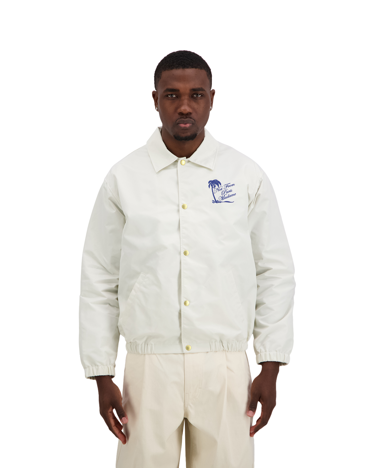 Drole de Monsieur Veste Slogan Palmier CREME 4
