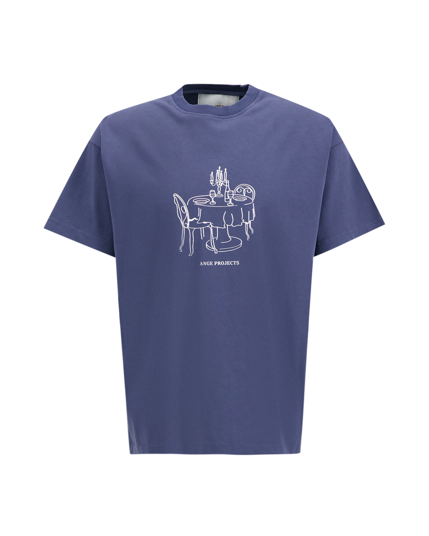 Ange Projects Bistro T Shirt DONKERBLAUW 1