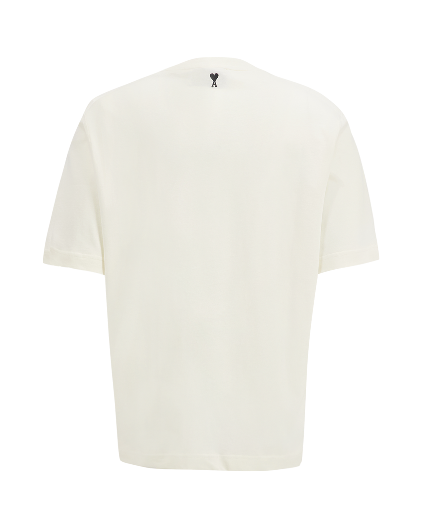 AMI Paris Teeshirt Manches Courtes Boxy Fit Avec Print Signature Sur Le Devant CREME 2