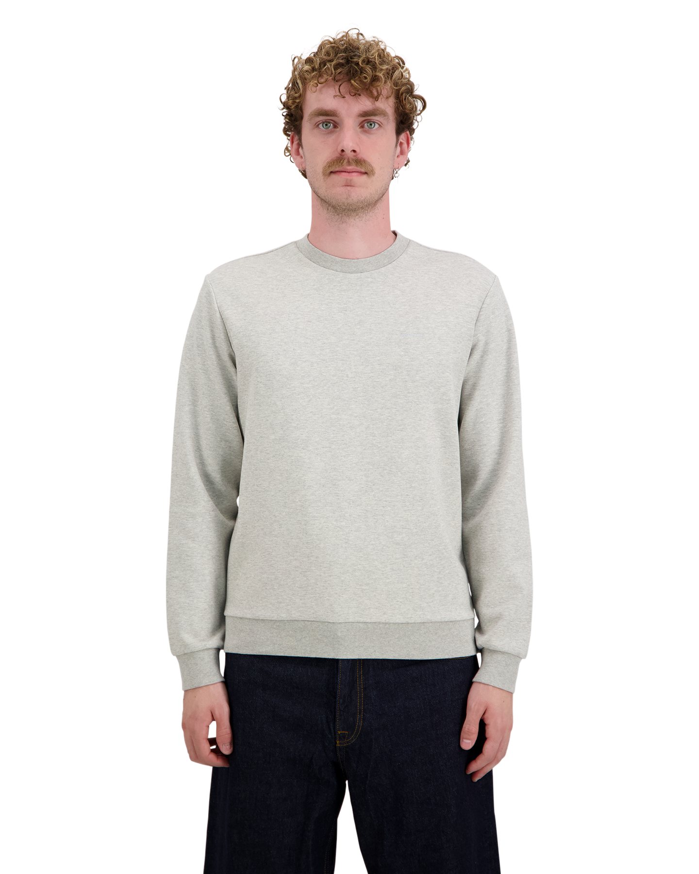 Woolrich Logo Interlock Crewneck LICHTGRIJS 3
