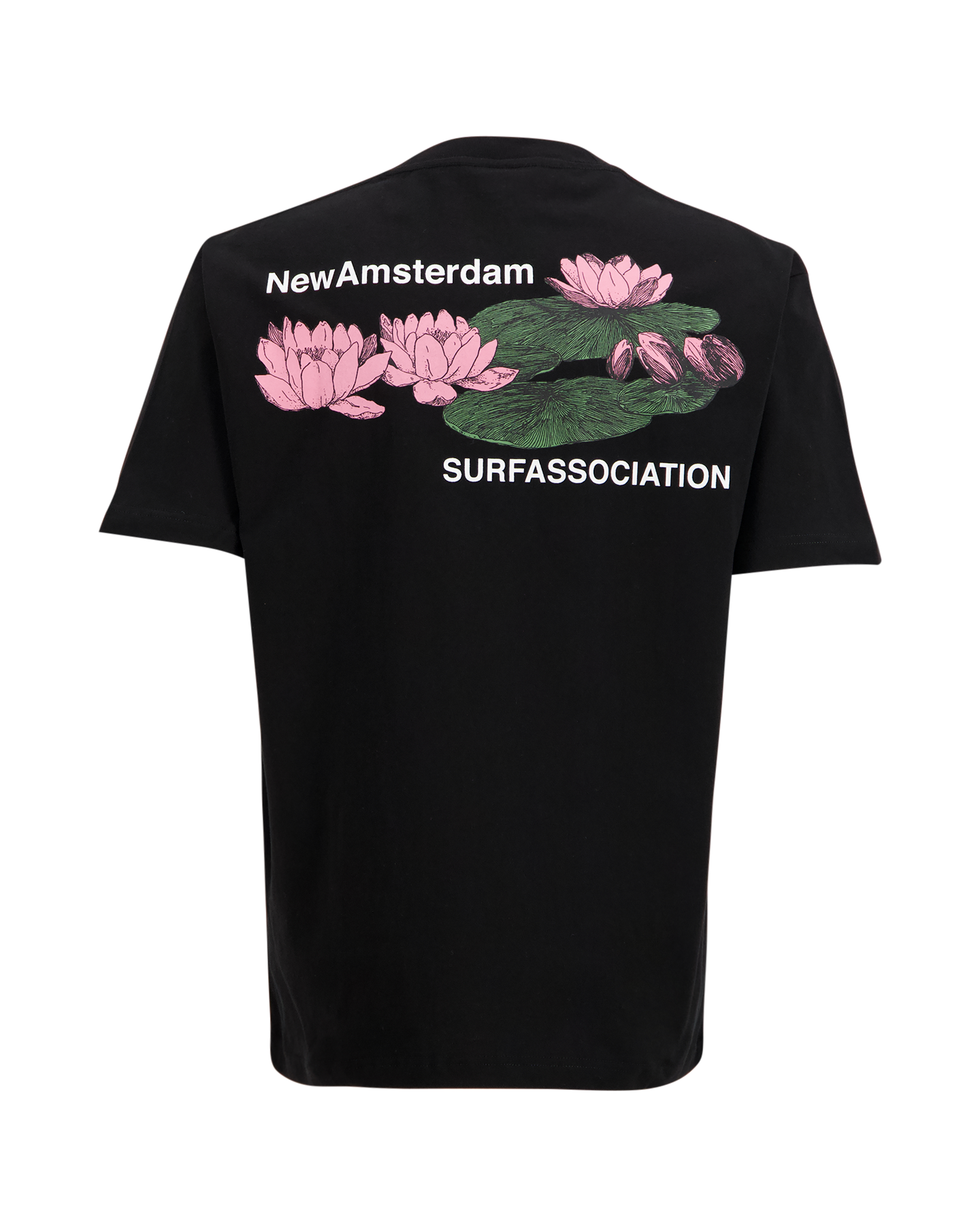 New Amsterdam Surf Association Lilies Tee ZWART 1
