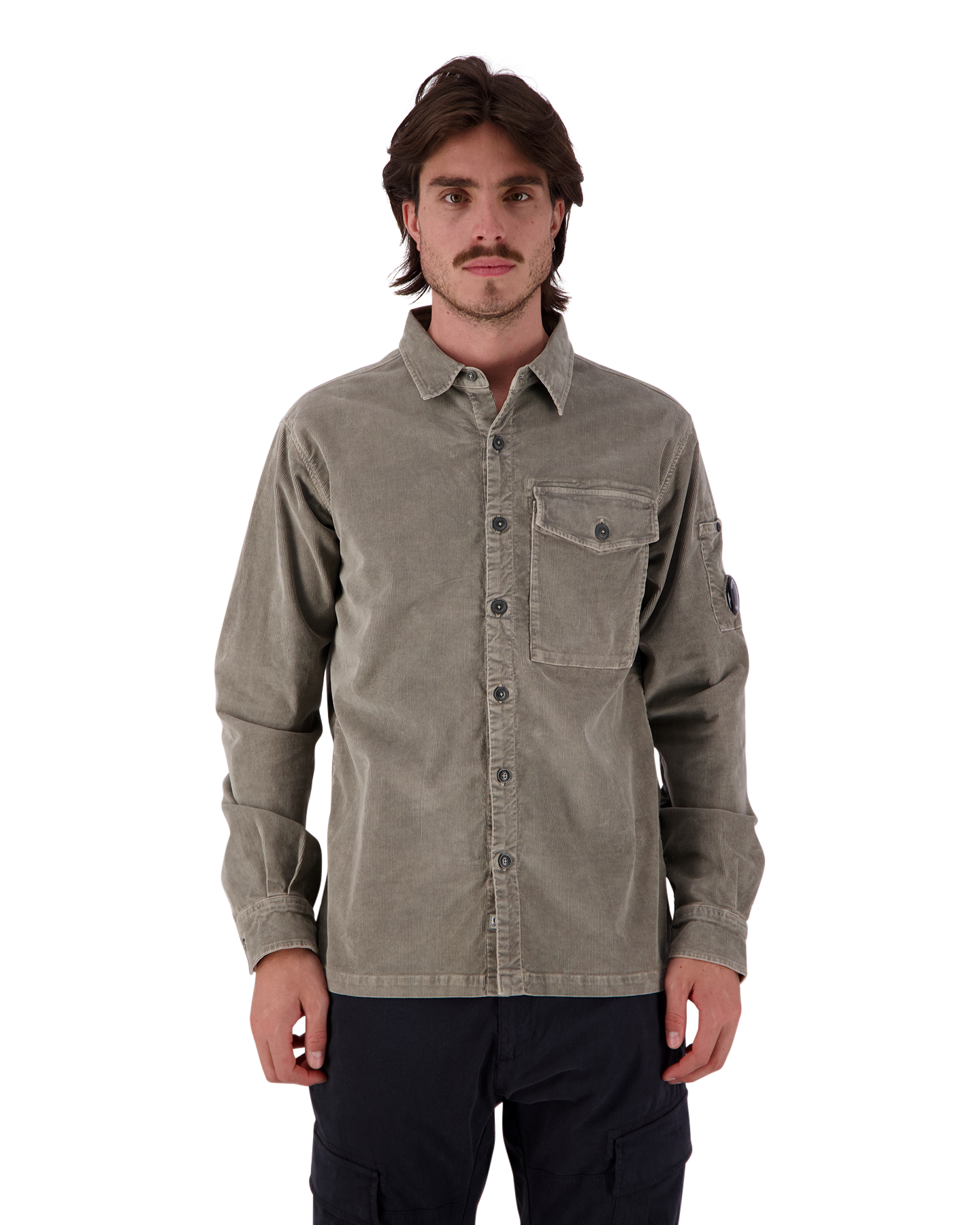 C.P. Company Corduroy Lens Buttoned Shirt BEIGE 4