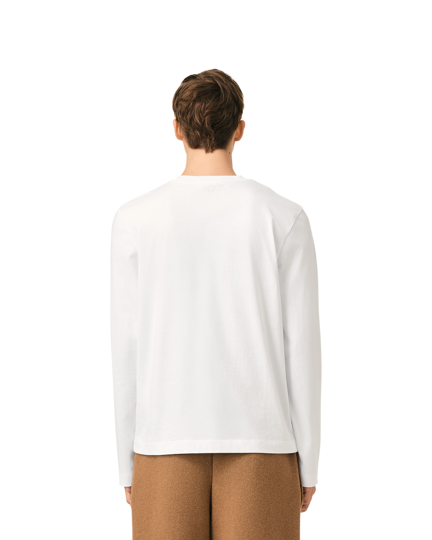 AMI Paris Long Sleeves Tshirt With Red Ami De Coeur WIT 4