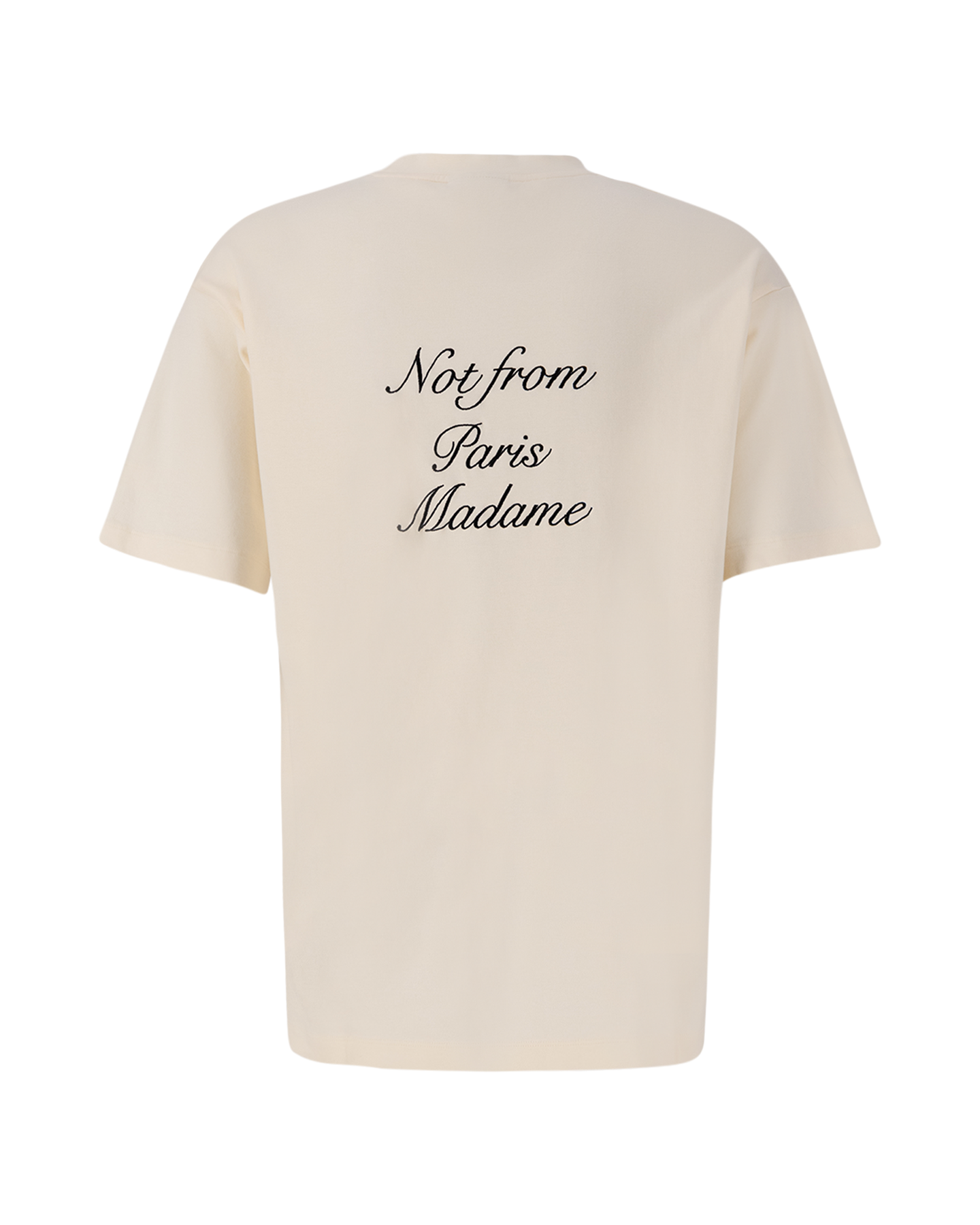 Drole de Monsieur Le T-Shirt Slogan Cursive CREAM 1