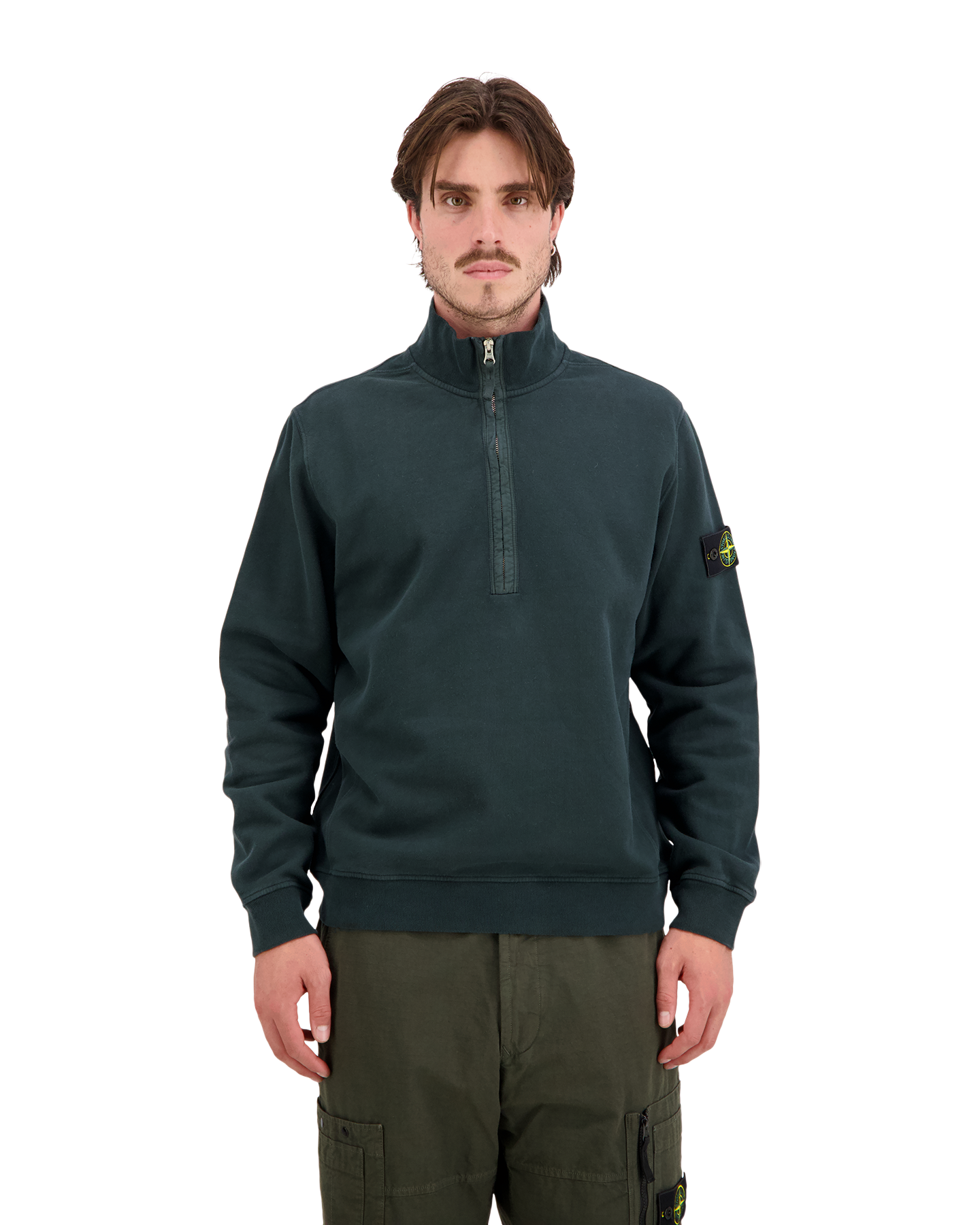 Stone Island 6100068 Polo Ls DONKERGROEN 4