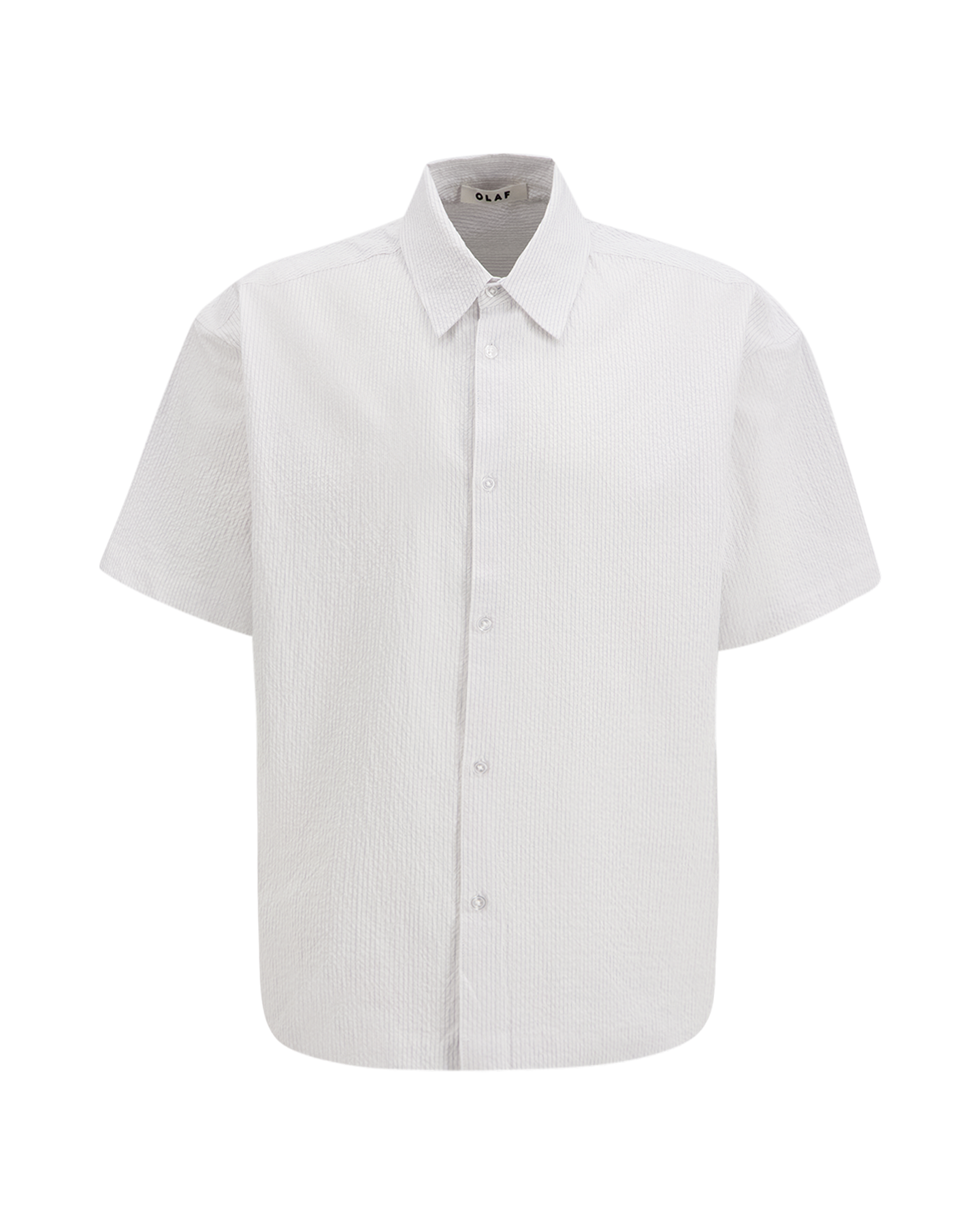 OLAF Stripe Boxy Ss Shirt WIT 1