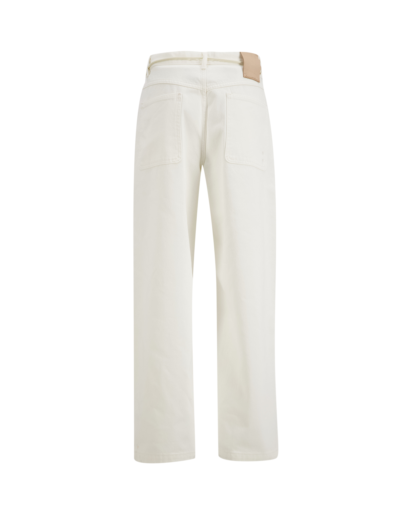 about:blank Wide Leg Felled Denim BEIGE 2