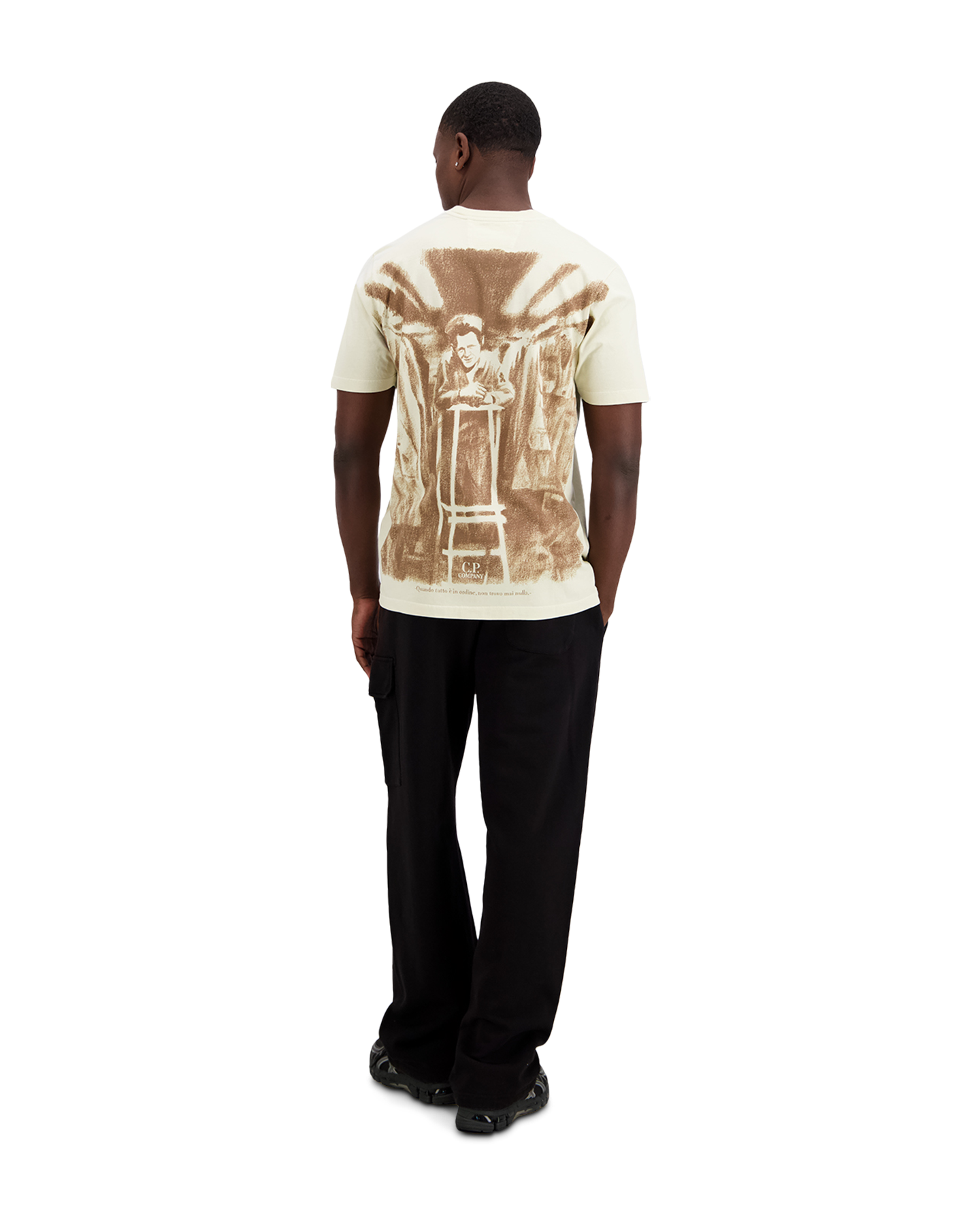 C.P. Company T-Shirt Met Backprint BEIGE 3