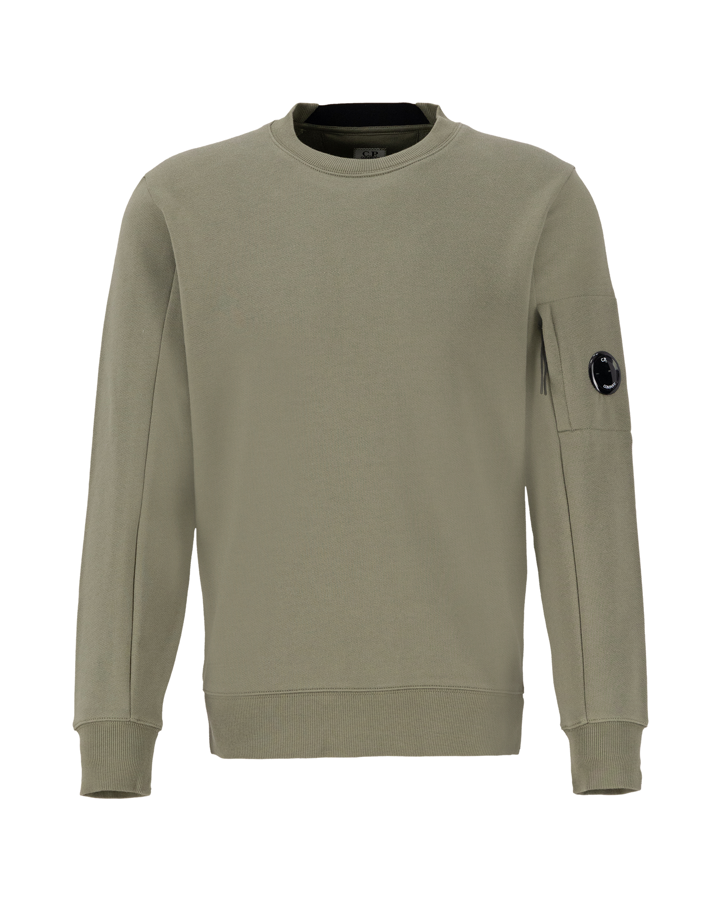 C.P. Company Diagonal Fleece Logo Sweatshirt GROEN 1
