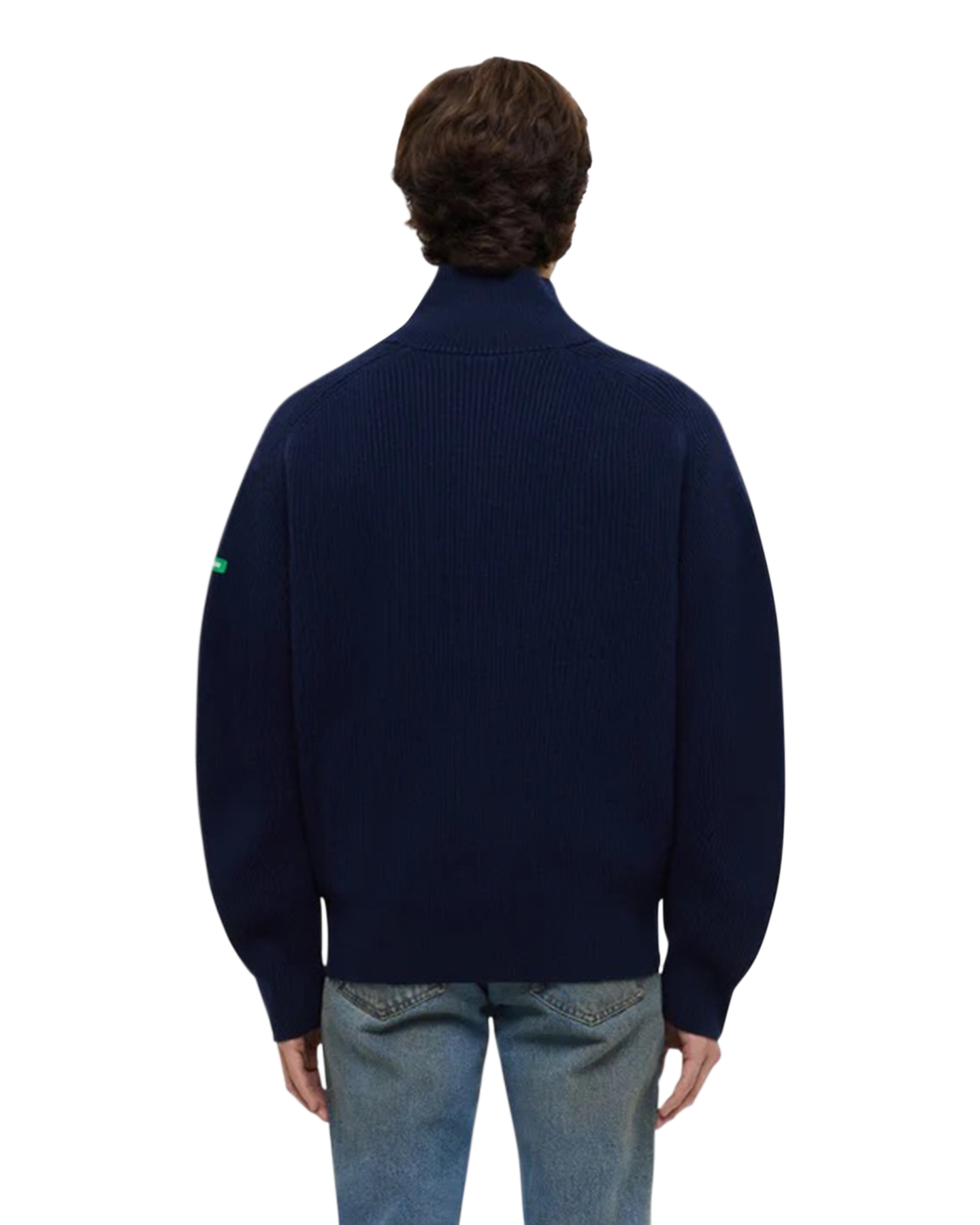 Flaneur Badge Knit Cardigan DONKERBLAUW 4