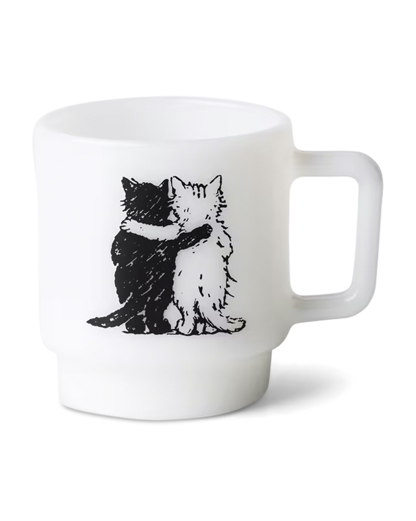 Carhartt Hugging Cats Glass Mug WIT 2