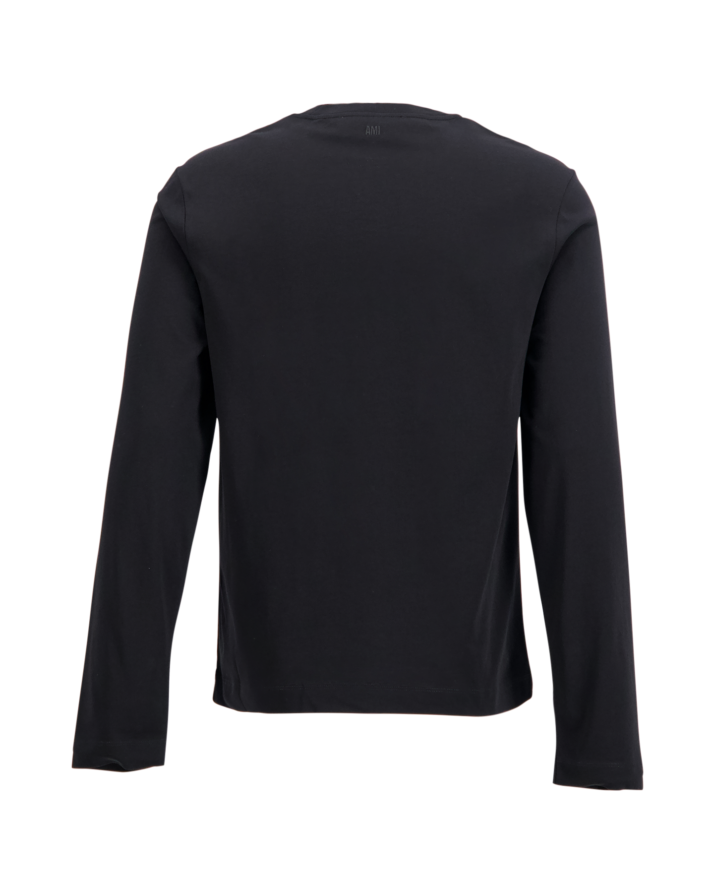 AMI Paris Long Sleeves Tshirt With Red Ami De Coeur ZWART 2