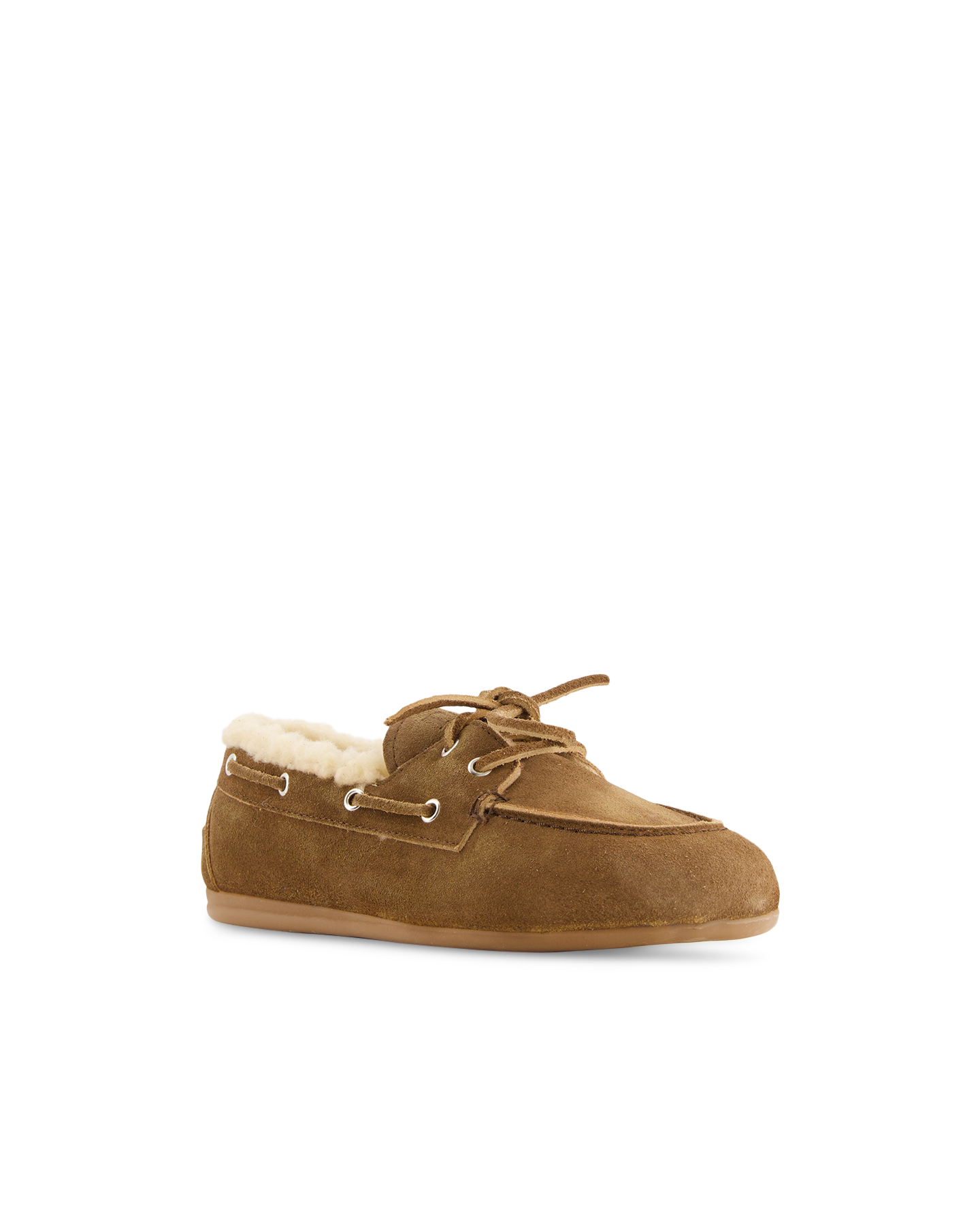 Posa Boat Loafer Brushed - Fur suede DONKERBRUIN 2