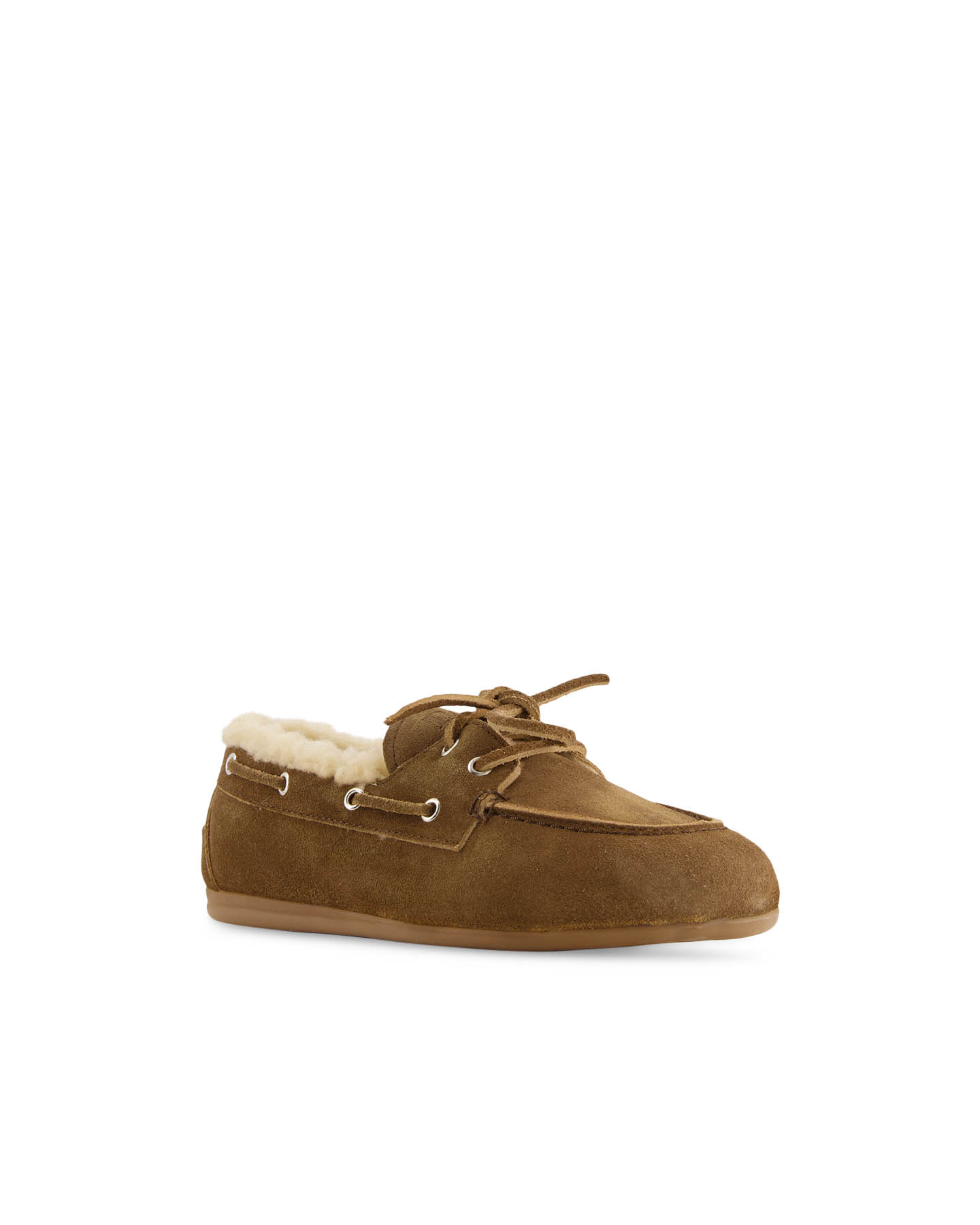 Posa Boat Loafer Brushed - Fur suede DONKERBRUIN 2