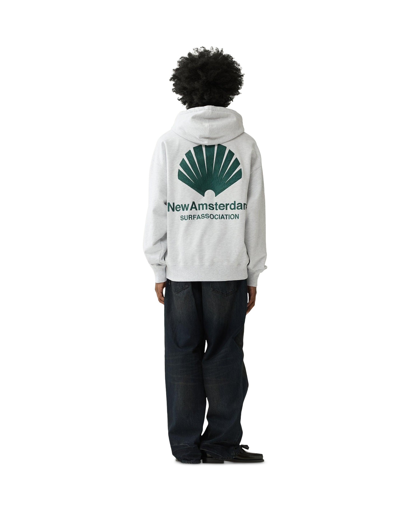 New Amsterdam Surf Association Logo Hoodie LICHTGRIJS 3