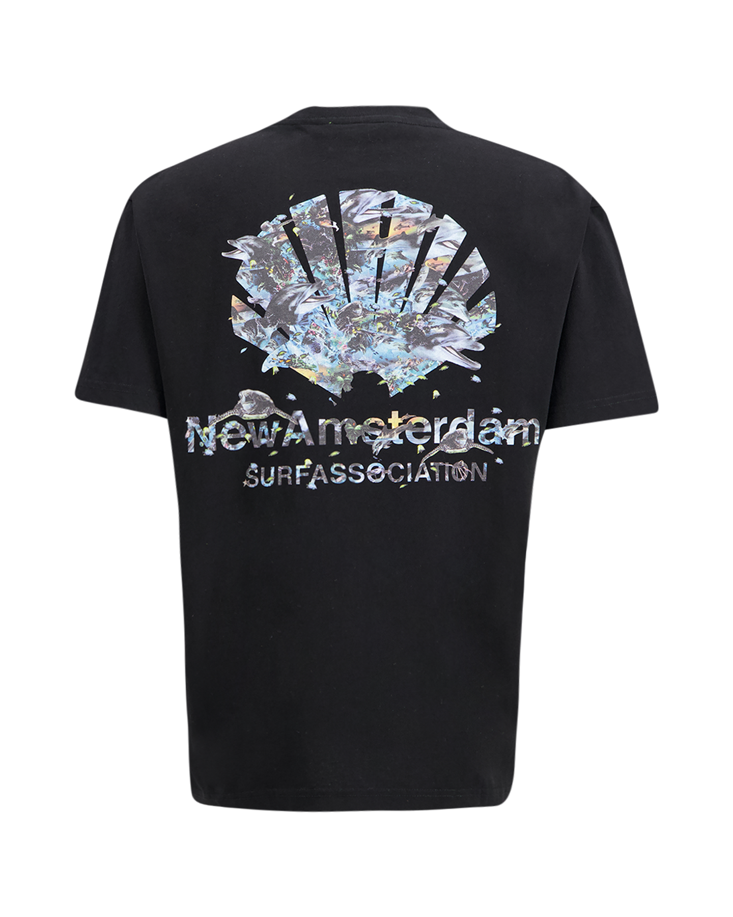 New Amsterdam Surf Association Dolphin Tee ZWART 1