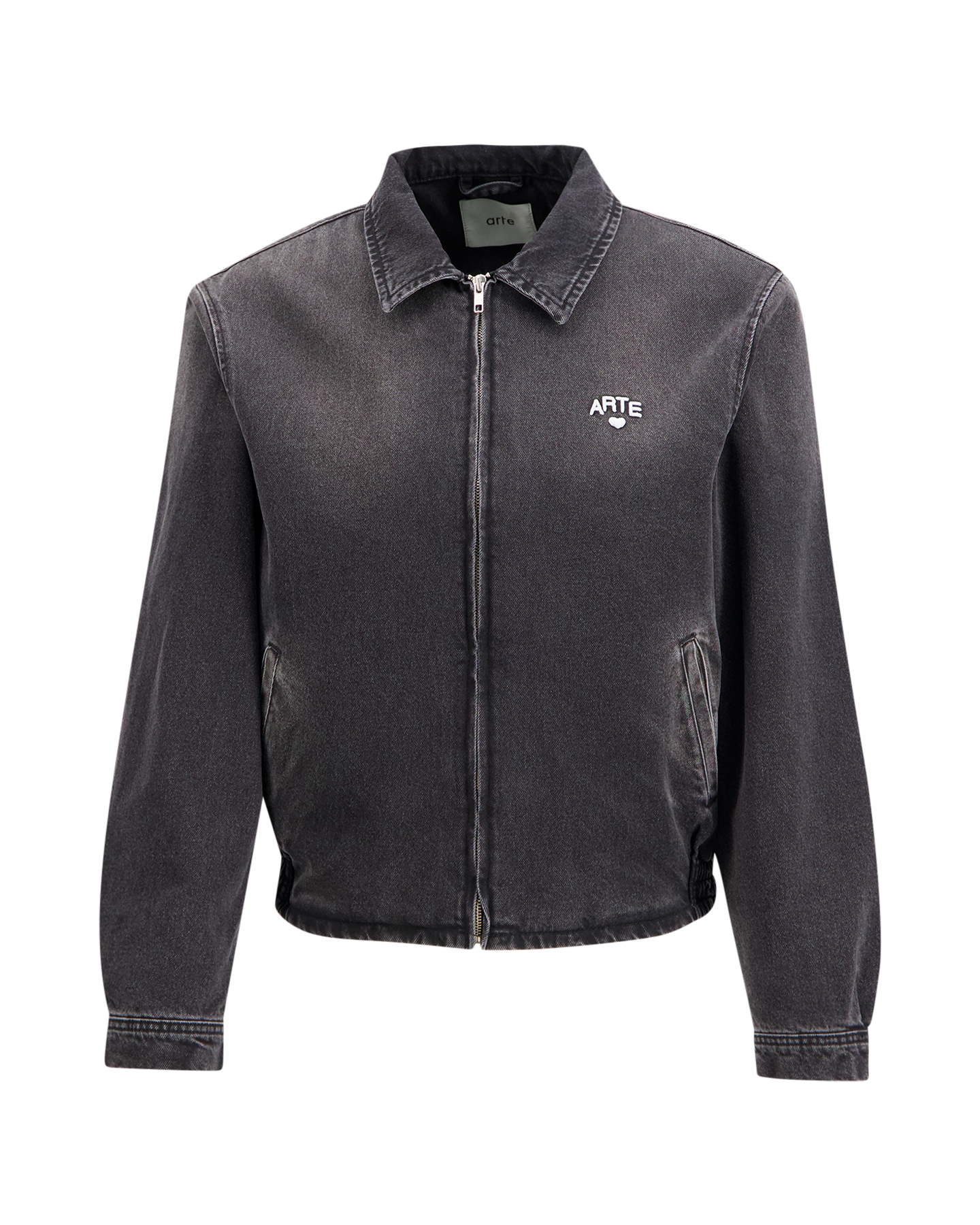 Arte Antwerp Washed Denim Classic Jacket ZWART 1