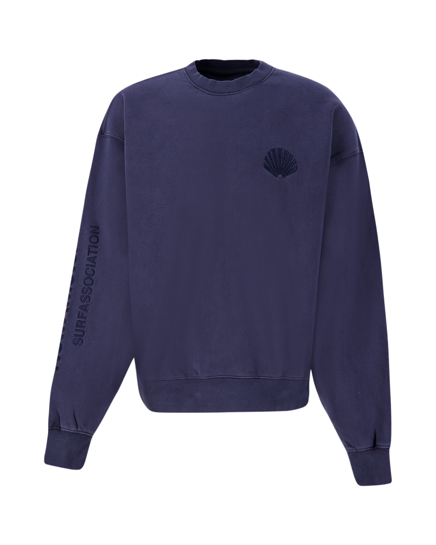 New Amsterdam Surf Association Logo Crewneck Tonal/Navy Blazer BLAUW 1