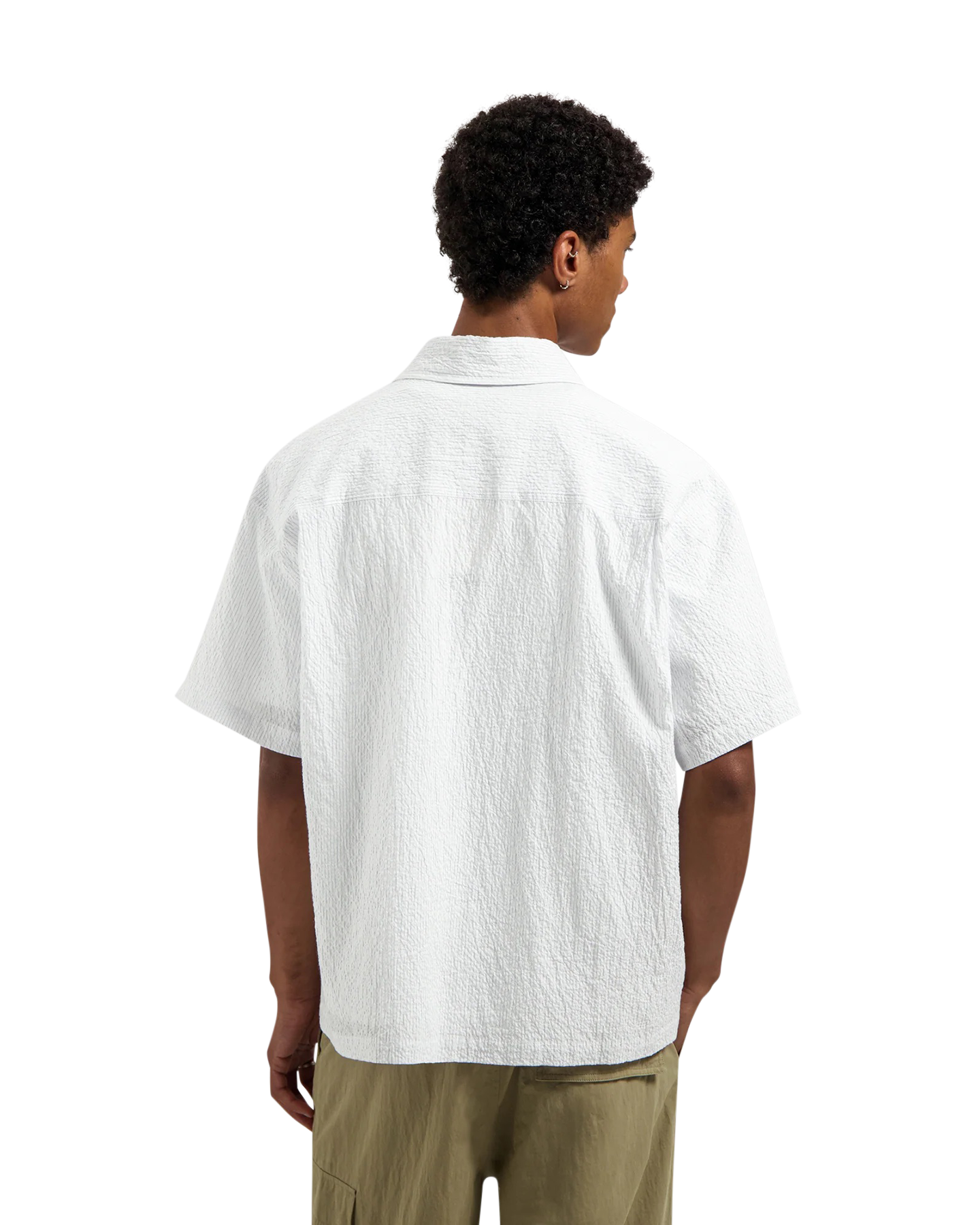 OLAF Stripe Boxy Ss Shirt WIT 4