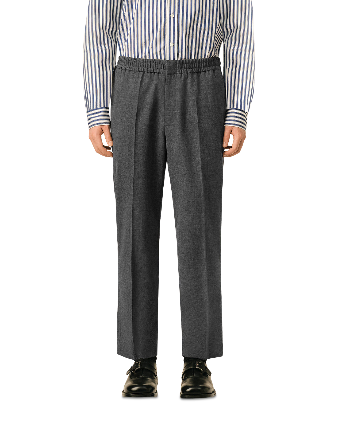 AMI Paris Elasticated Waist Trousers ANTHRACIET 3