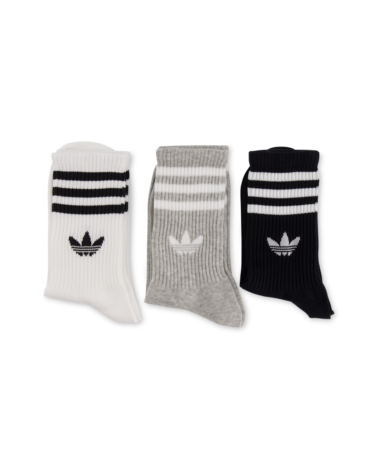 adidas 3 Stripes Crew Socks 3-Pairs GRIJS 1