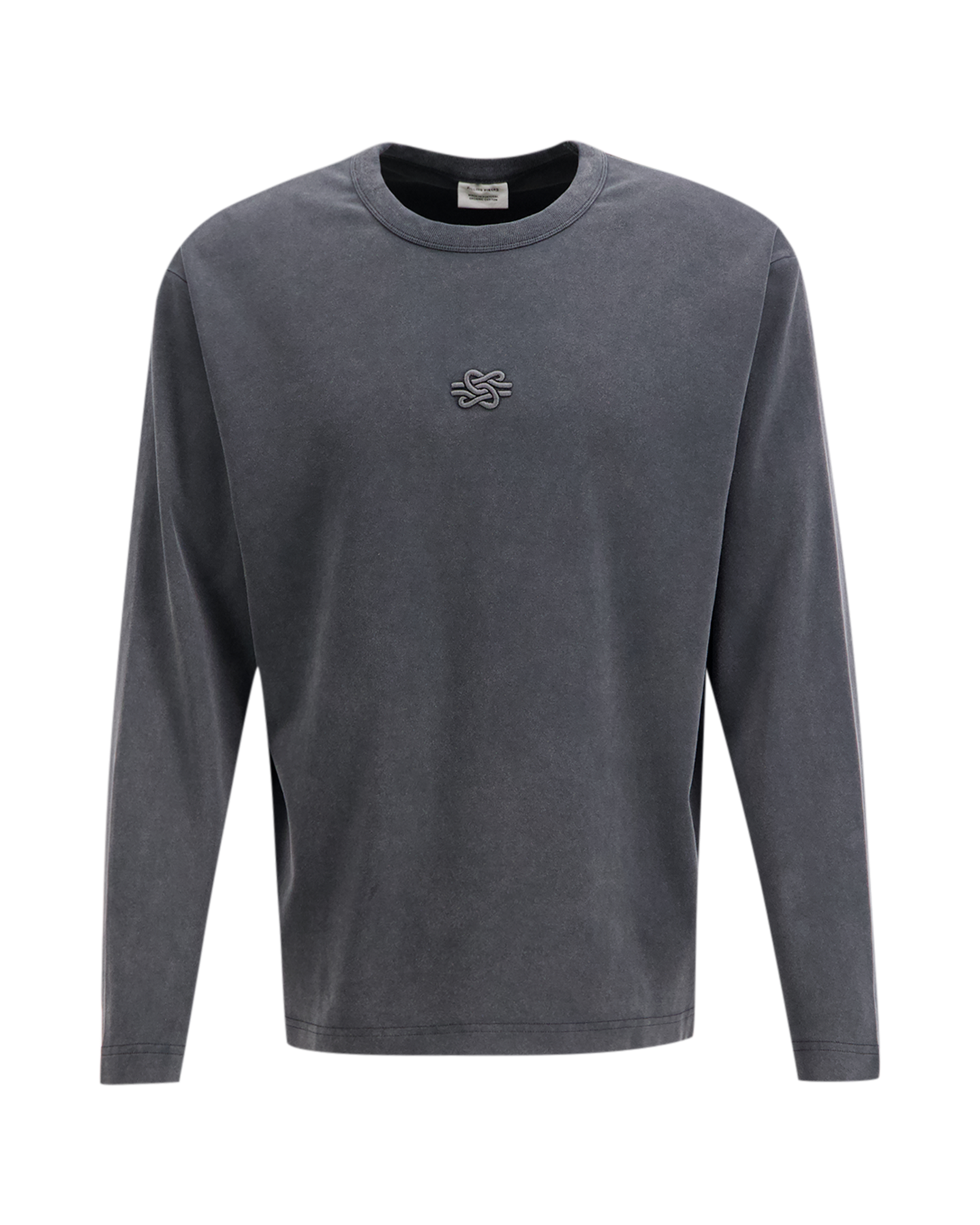 Filling Pieces Longsleeve Boxy Embroidered ZWART 1