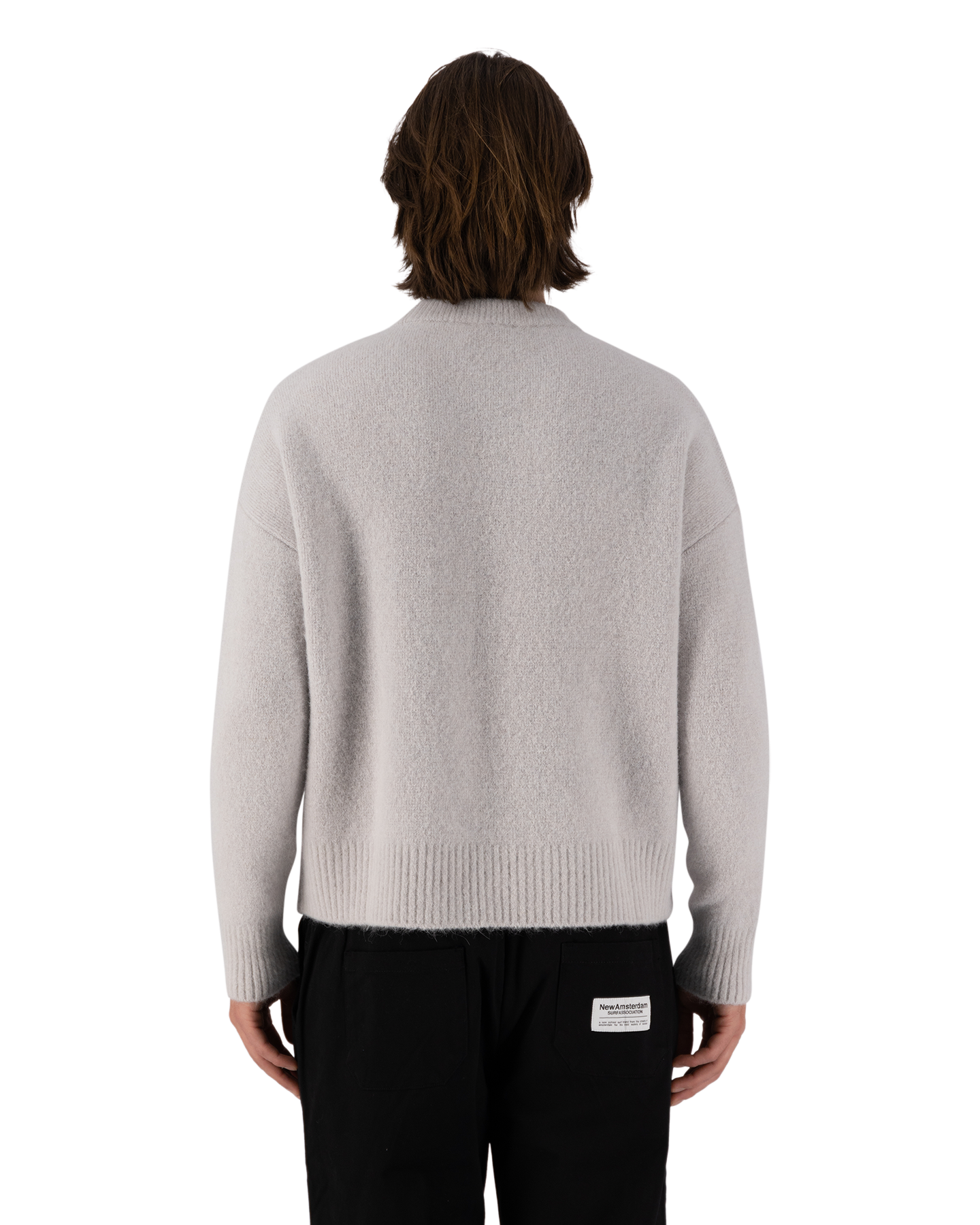 AMI Paris Adc Crewneck Sweater LICHTGRIJS 5
