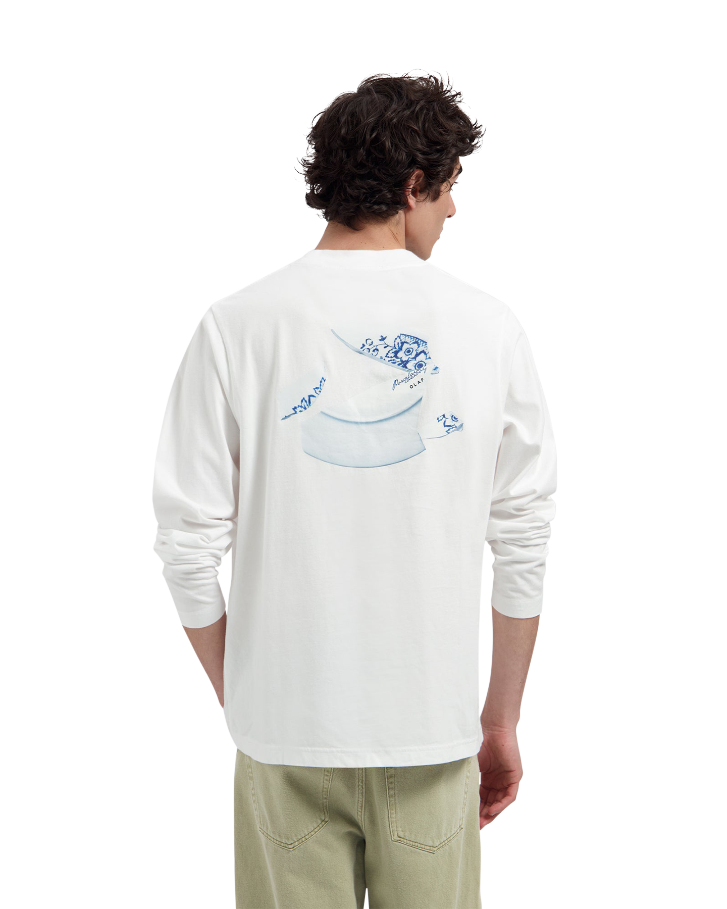 OLAF Broken Plate Ls Tee WIT 3