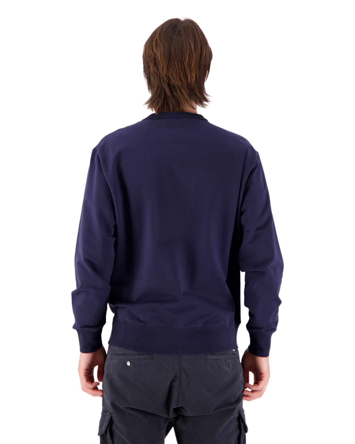 C.P. Company Metropolis Metropolis Series Stretch Fleece Crew Neck Logo Sweatshirt DONKERBLAUW 5