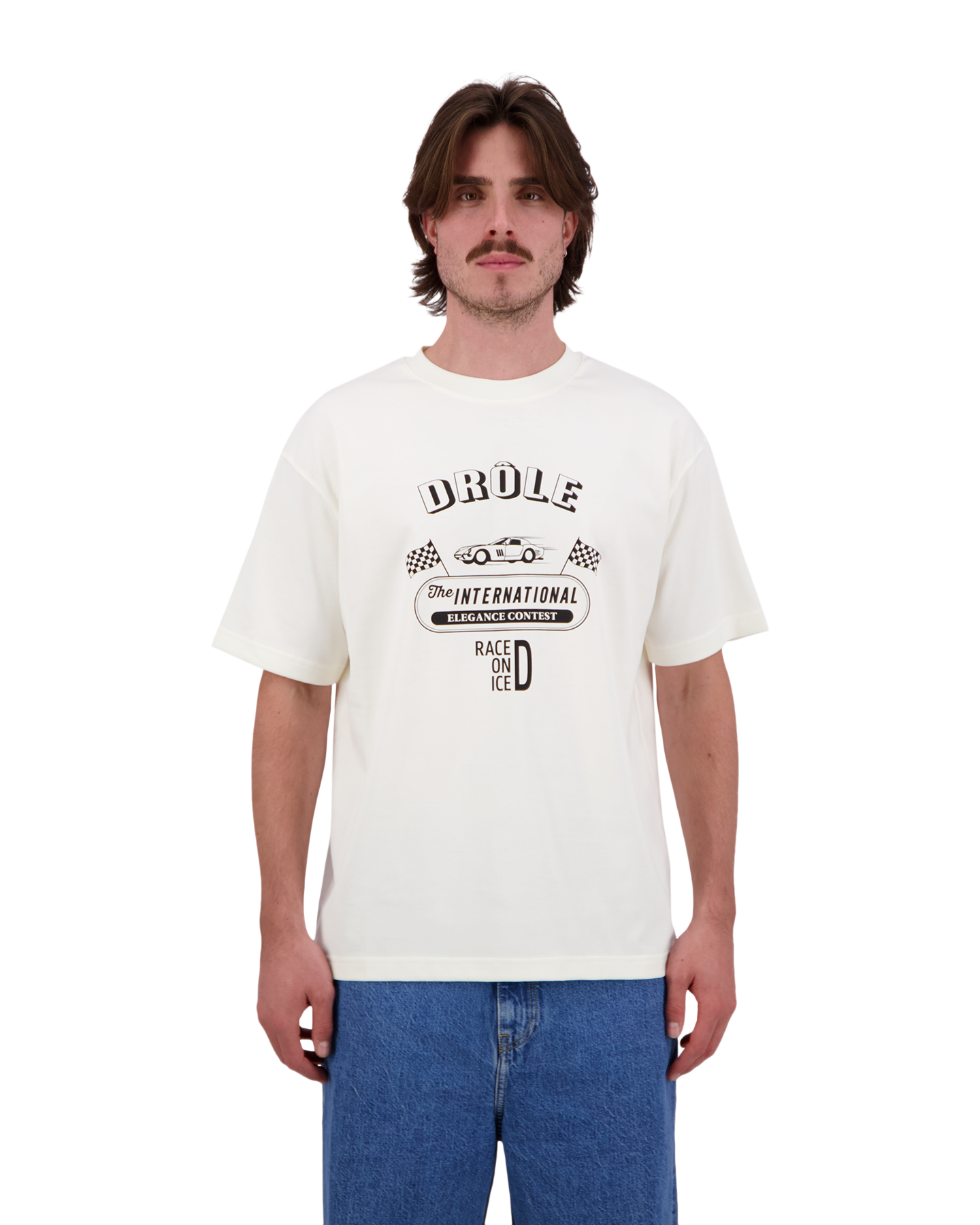 Drole de Monsieur Le T-Shirt Race On Ice WIT 3