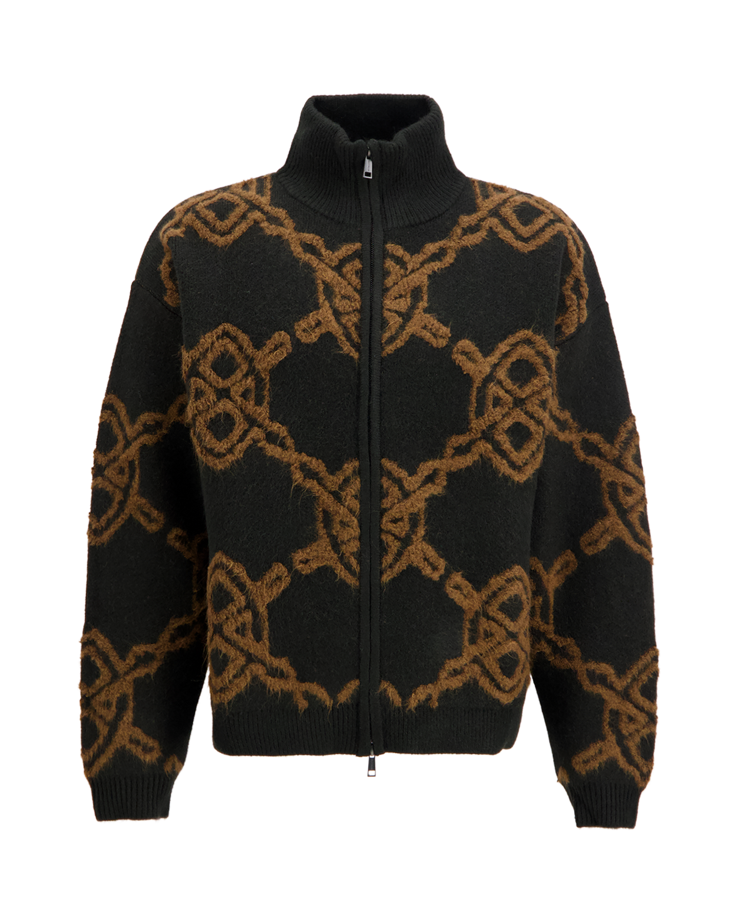 Daily Paper Shield Knit Zip Up ZWART 1