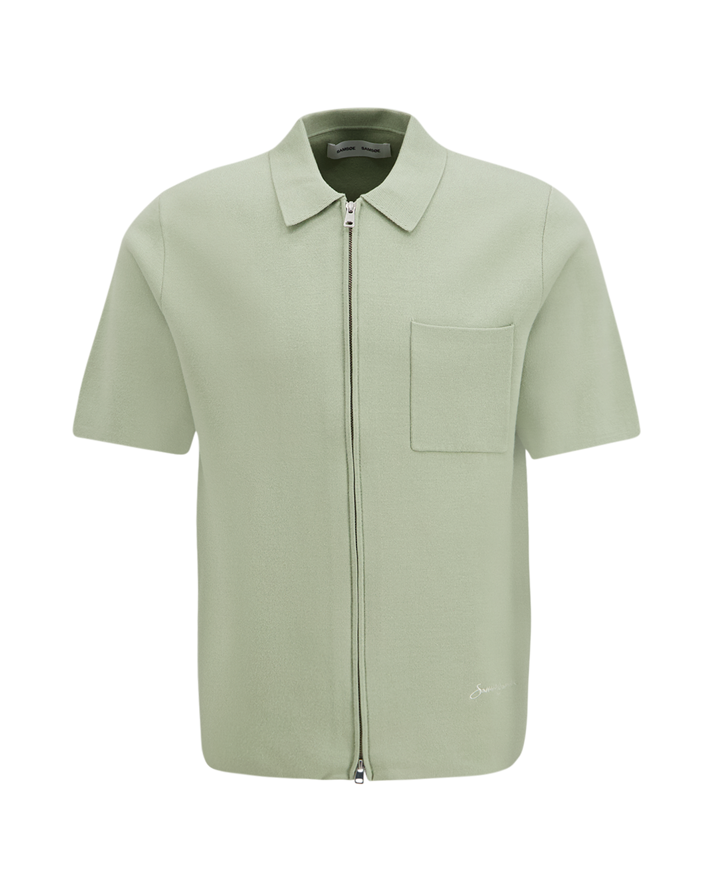 Samsøe Samsøe Sarico Zip Shirt Ss 15825 LICHTGROEN 1