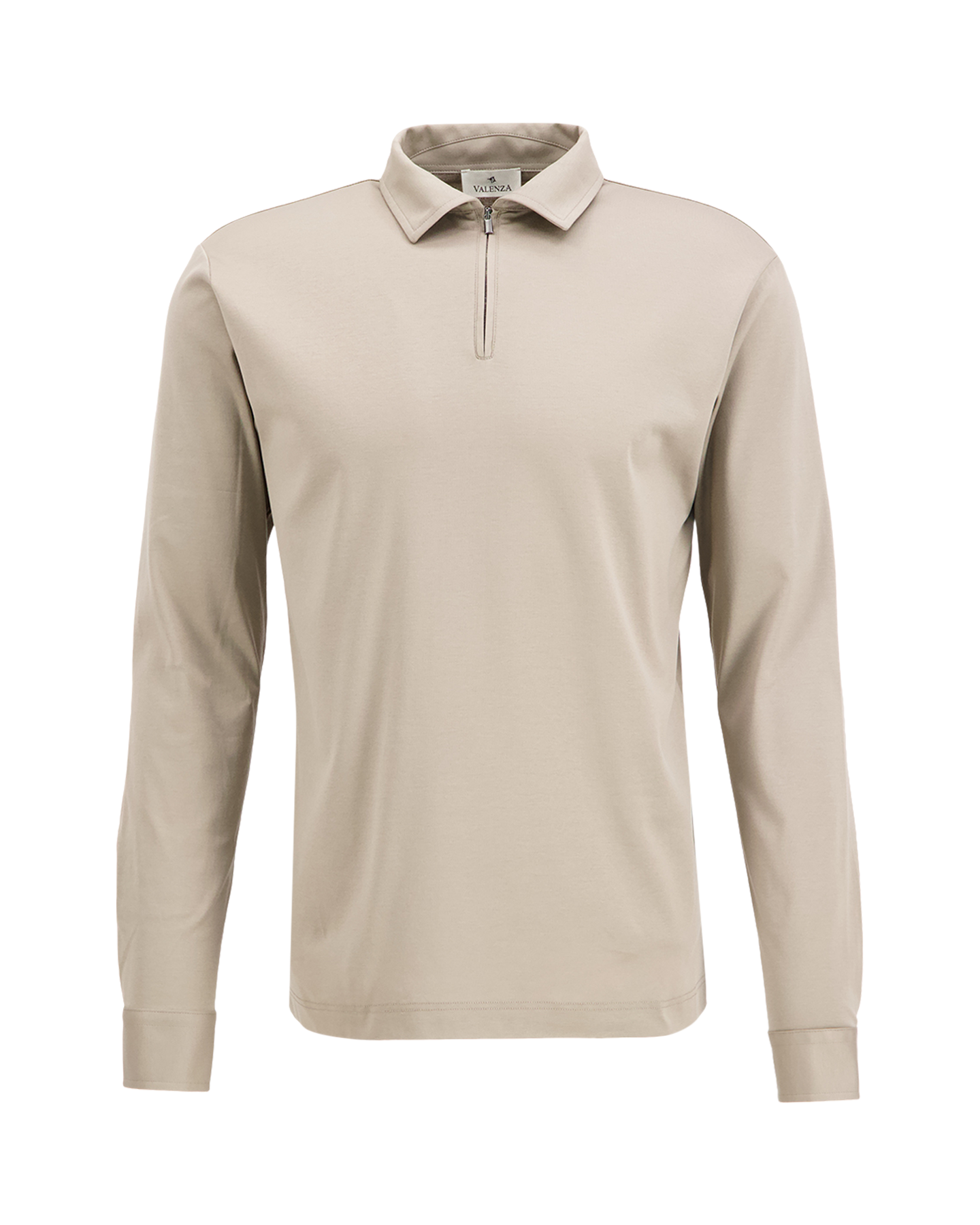 Valenza Supima Polo Zip Collar L/S ANTHRACIET 1