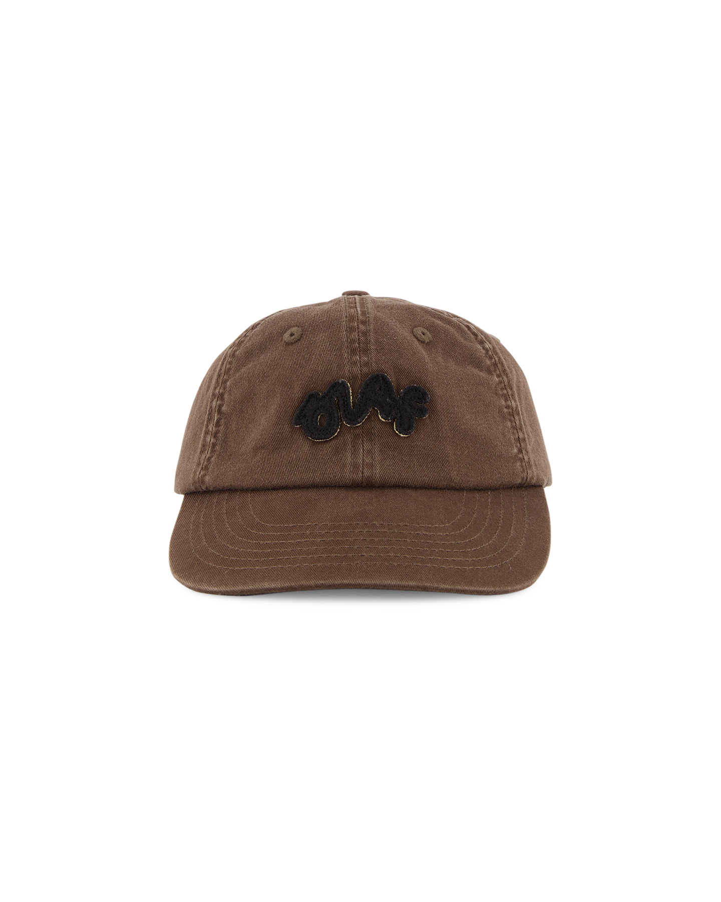OLAF Washed Signature Logo Cap DONKERBRUIN 1