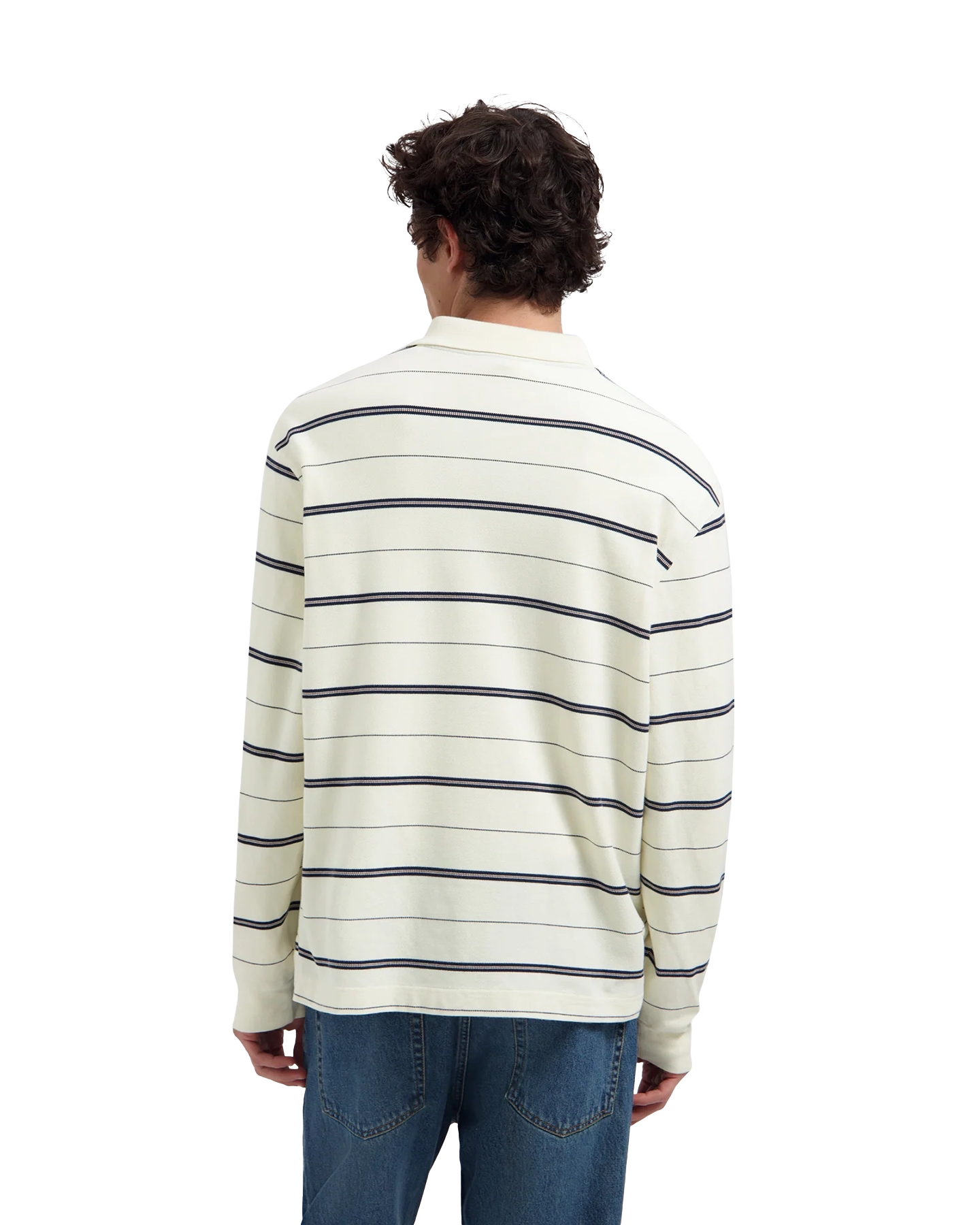 OLAF Striped Signature Ls Polo WIT 4