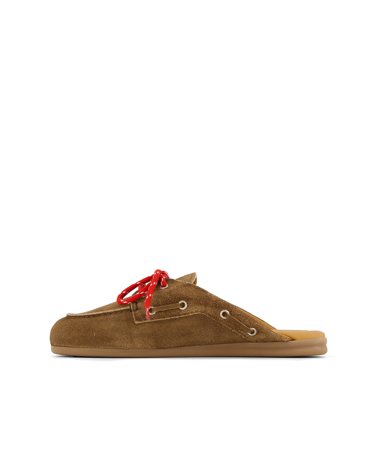 Posa Boat Loafer Mule - Suede DONKERBRUIN 3