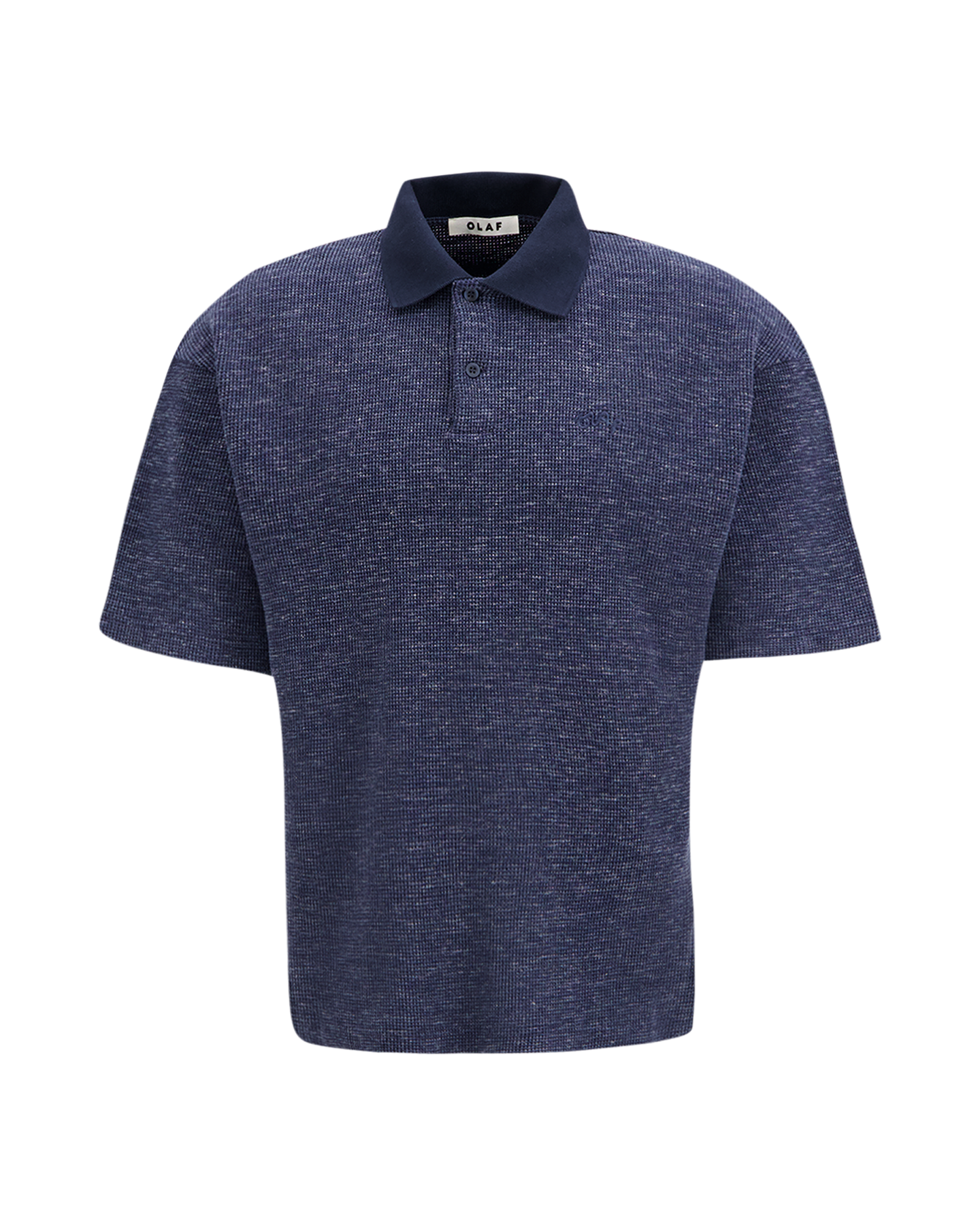 OLAF Signature Texture Polo DONKERBLAUW 1